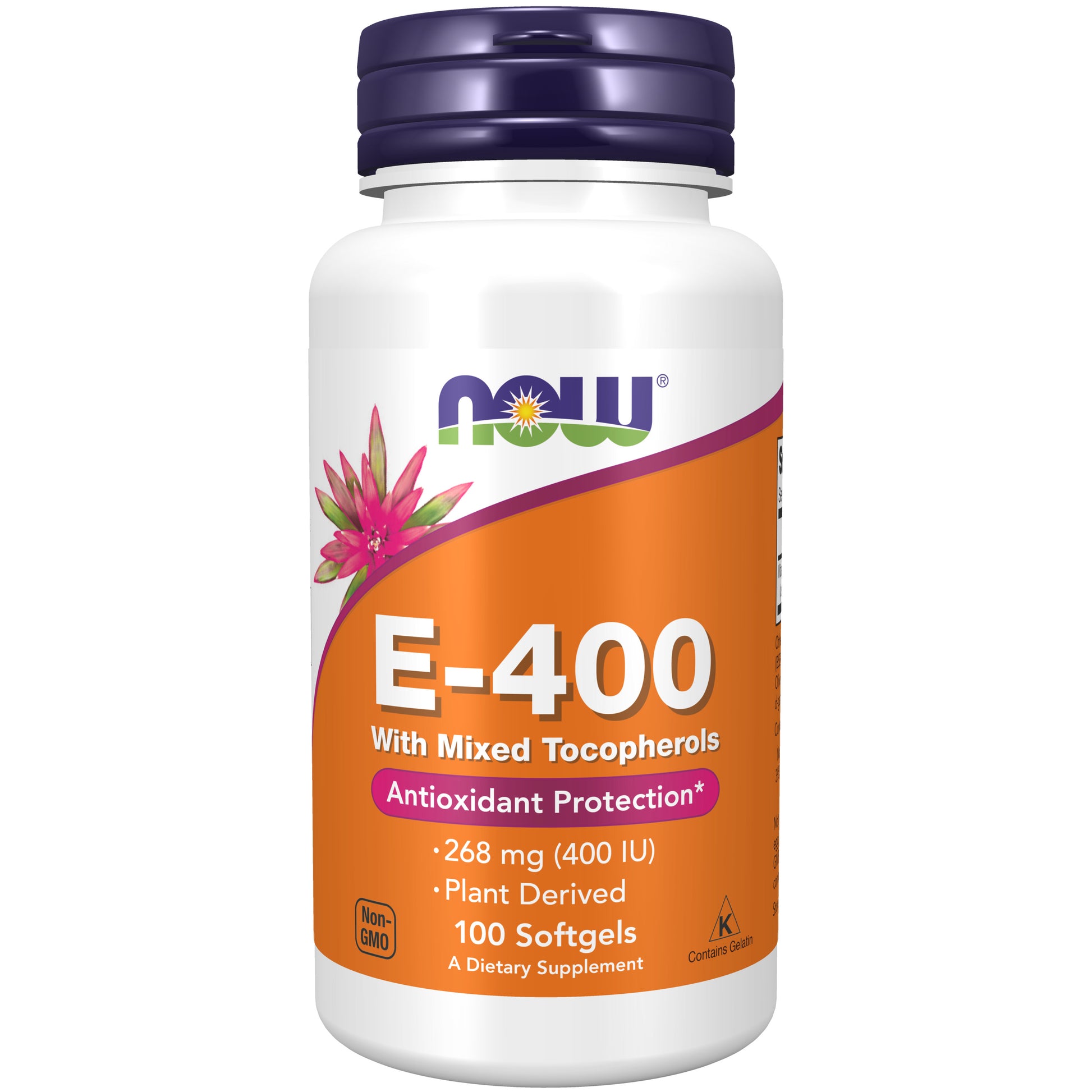now - vitamin e-400 iu - 100 softgels