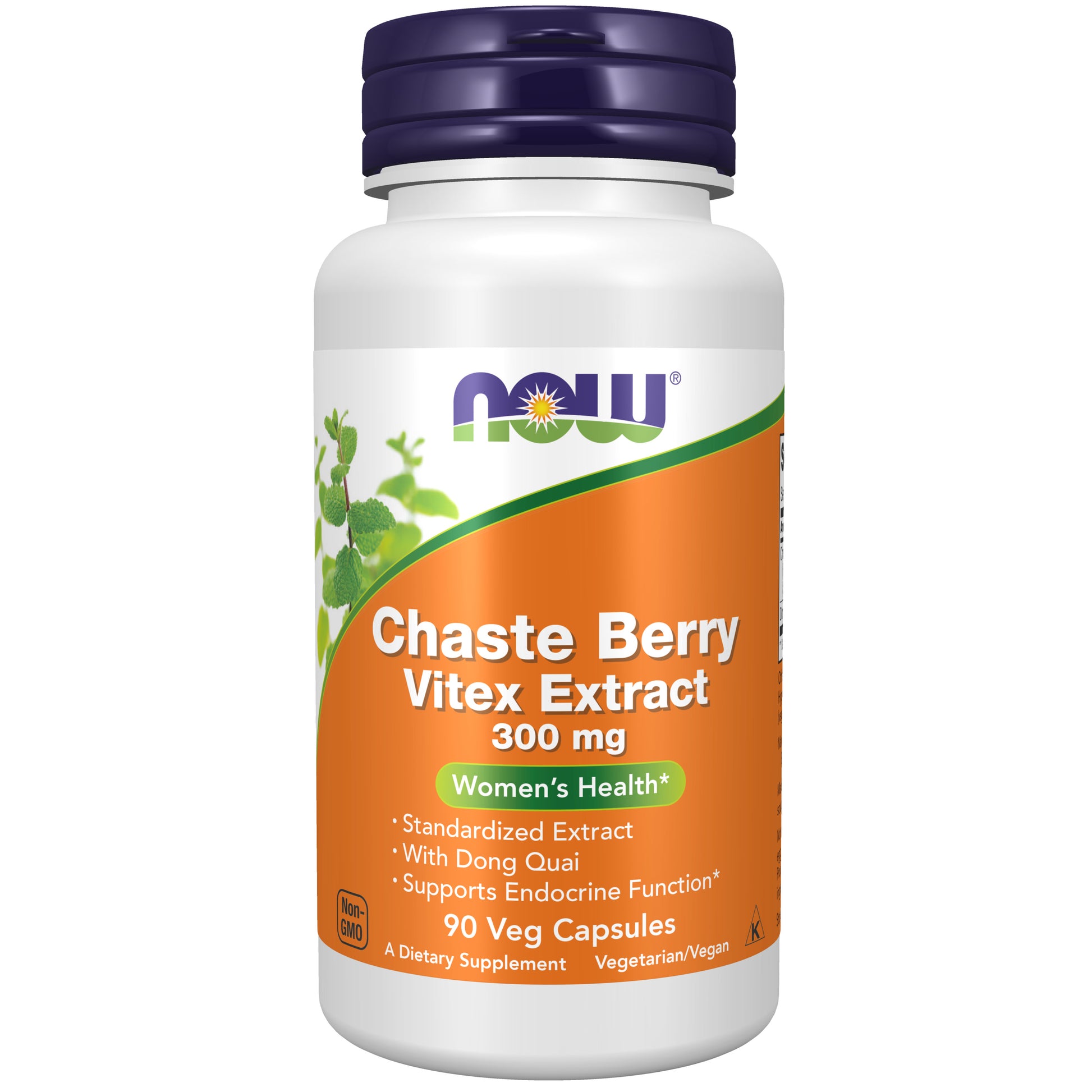 now - chaste berry vitex extract 300 mg - 90 veg capsules