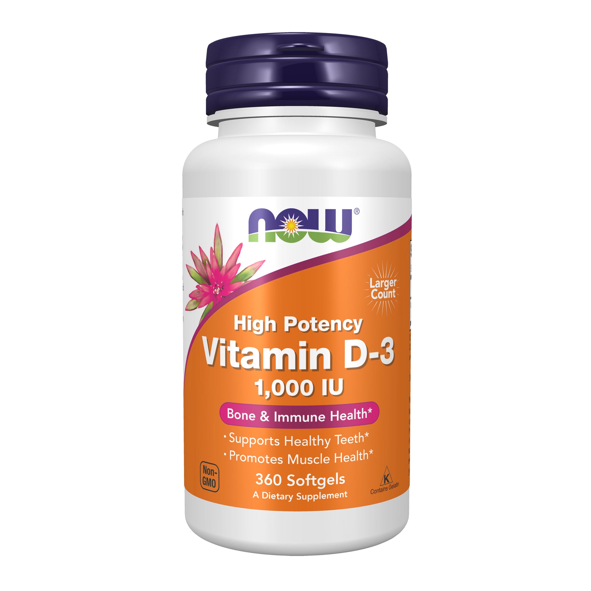 now - vitamin d-3 1,000 iu - 360 softgels