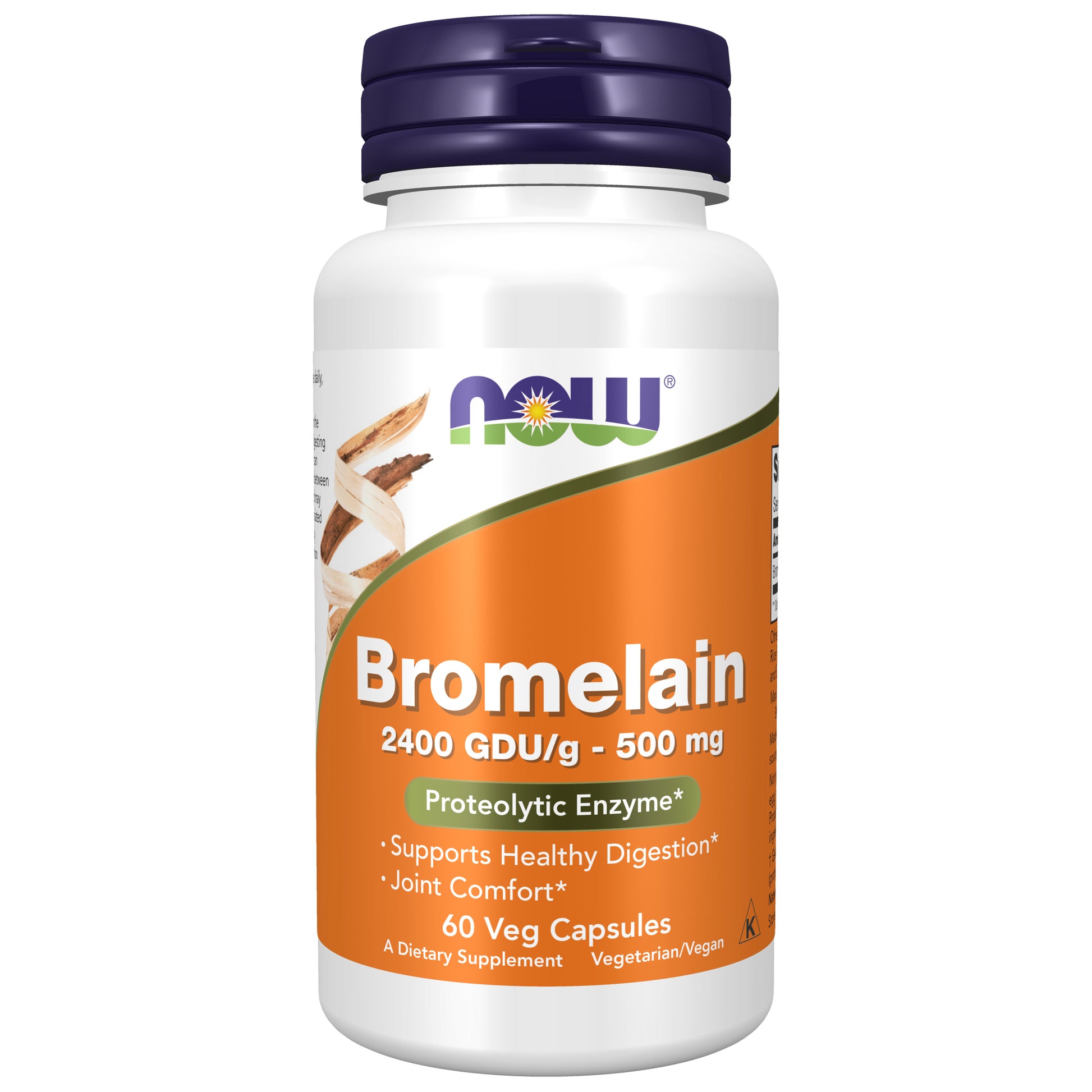 now - bromelain 2,400 gdu/g - 500 mg - 60 veg capsules