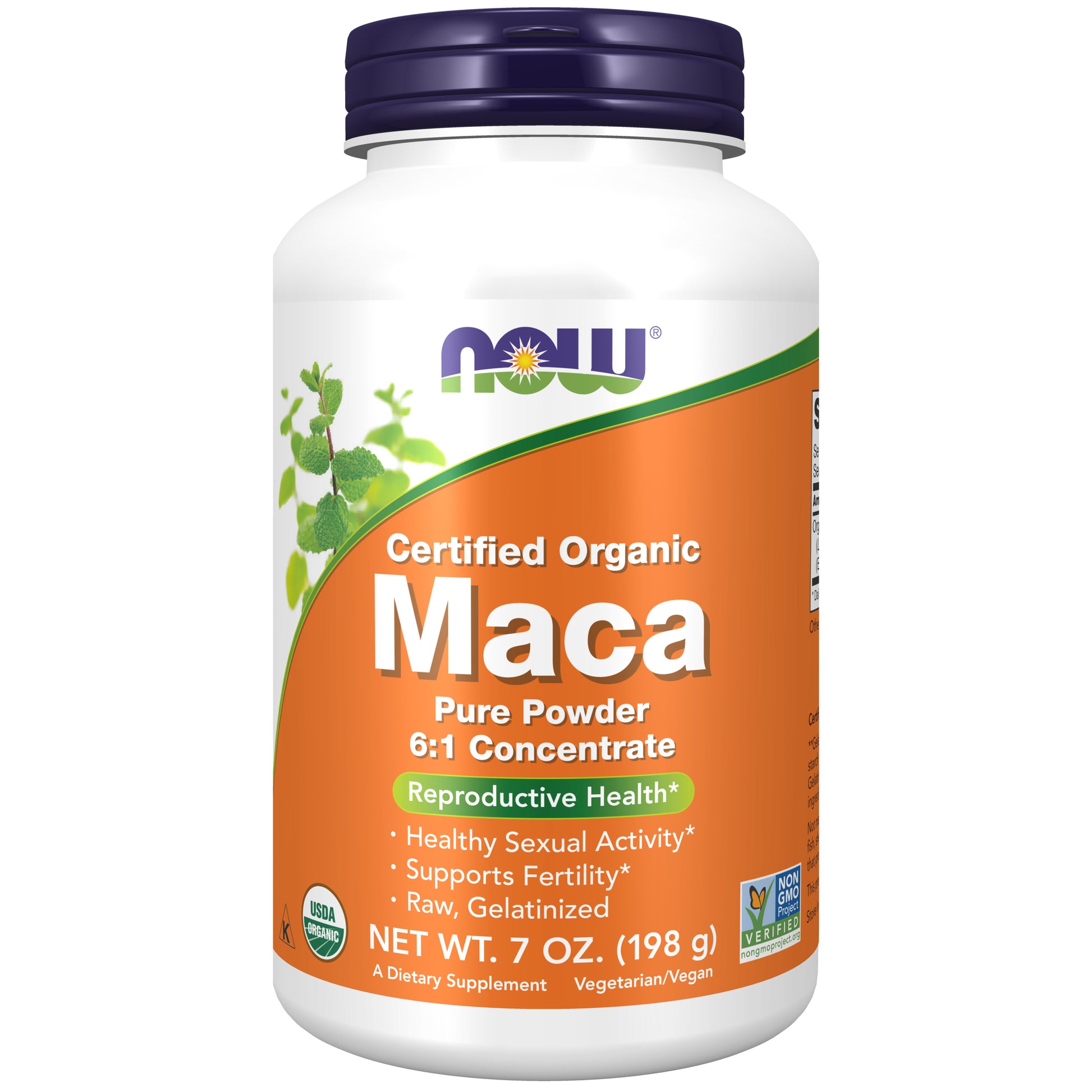 now - organic macapure powder, 198 gramas