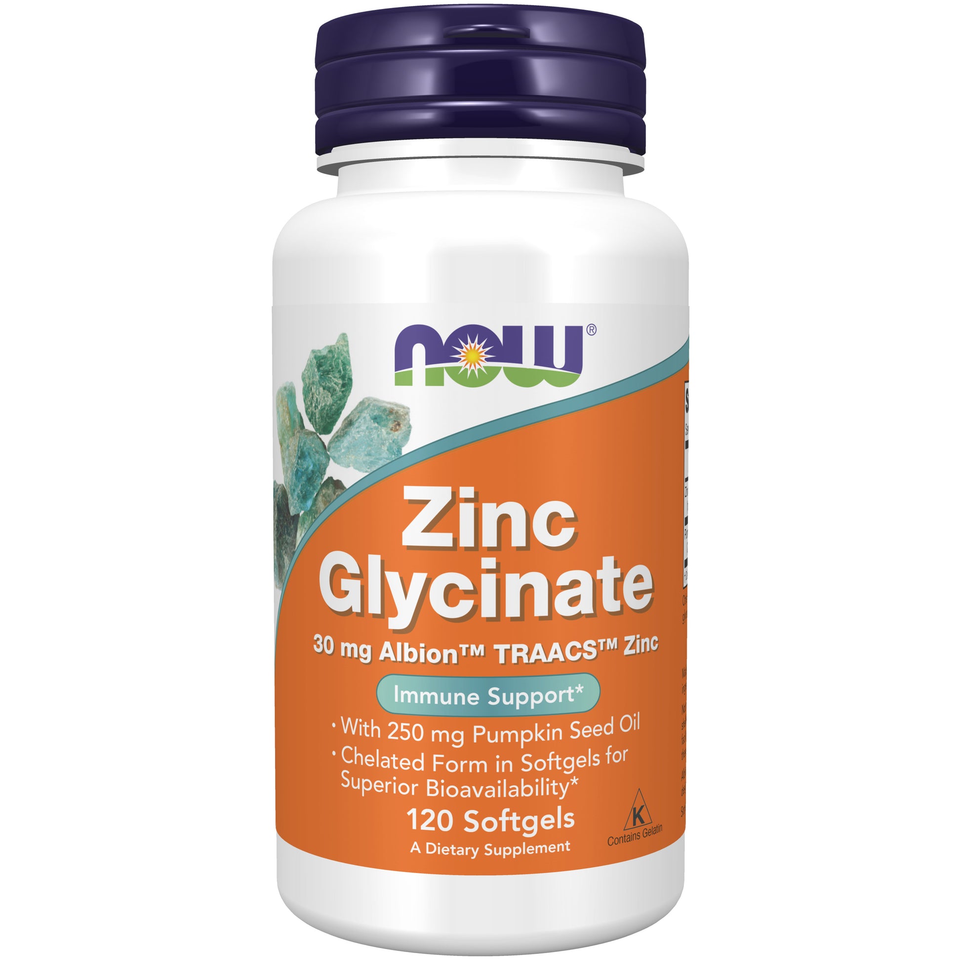now - zinc glycinate - 120 softgels