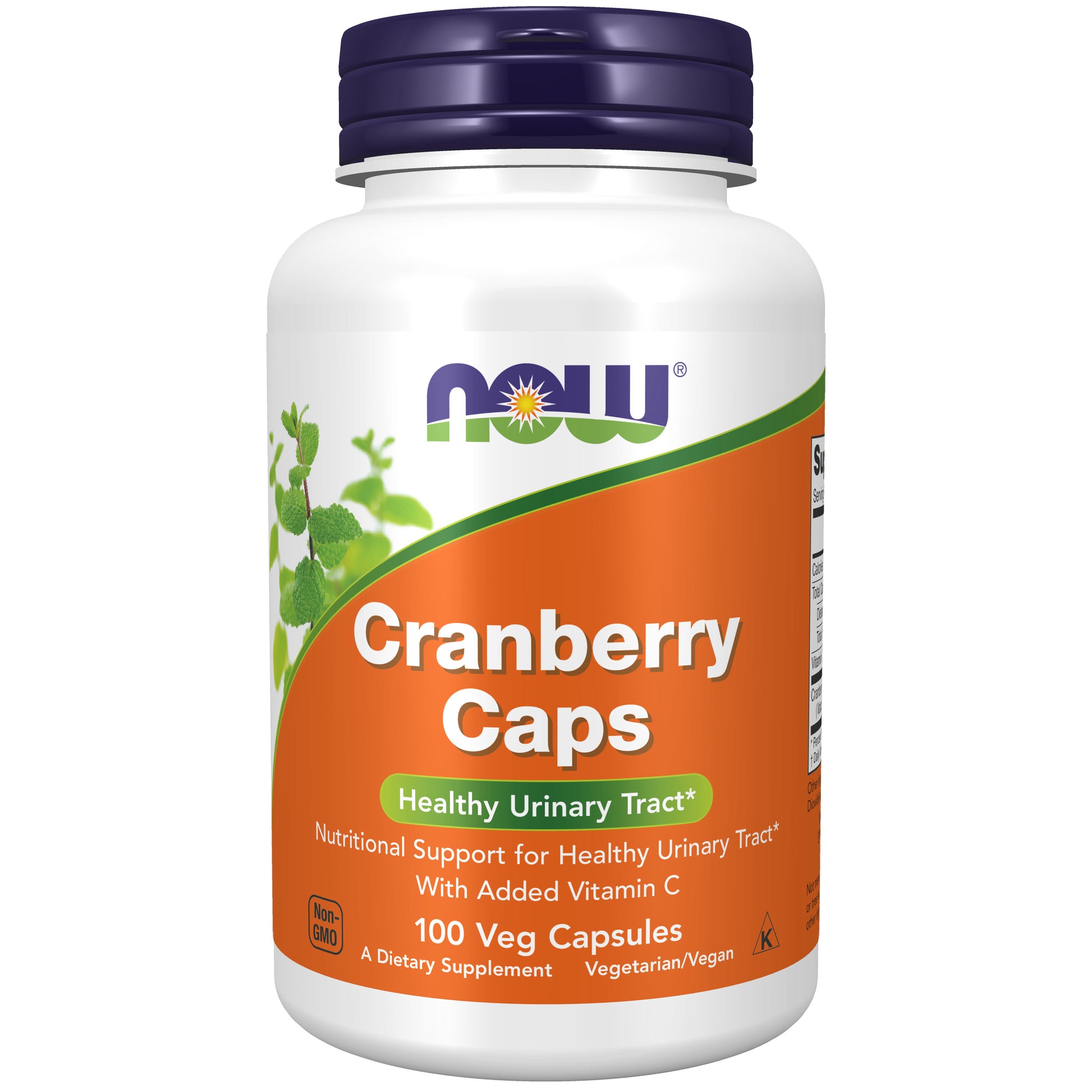 now - cranberry caps with added vitamin c - 100 veg capsules