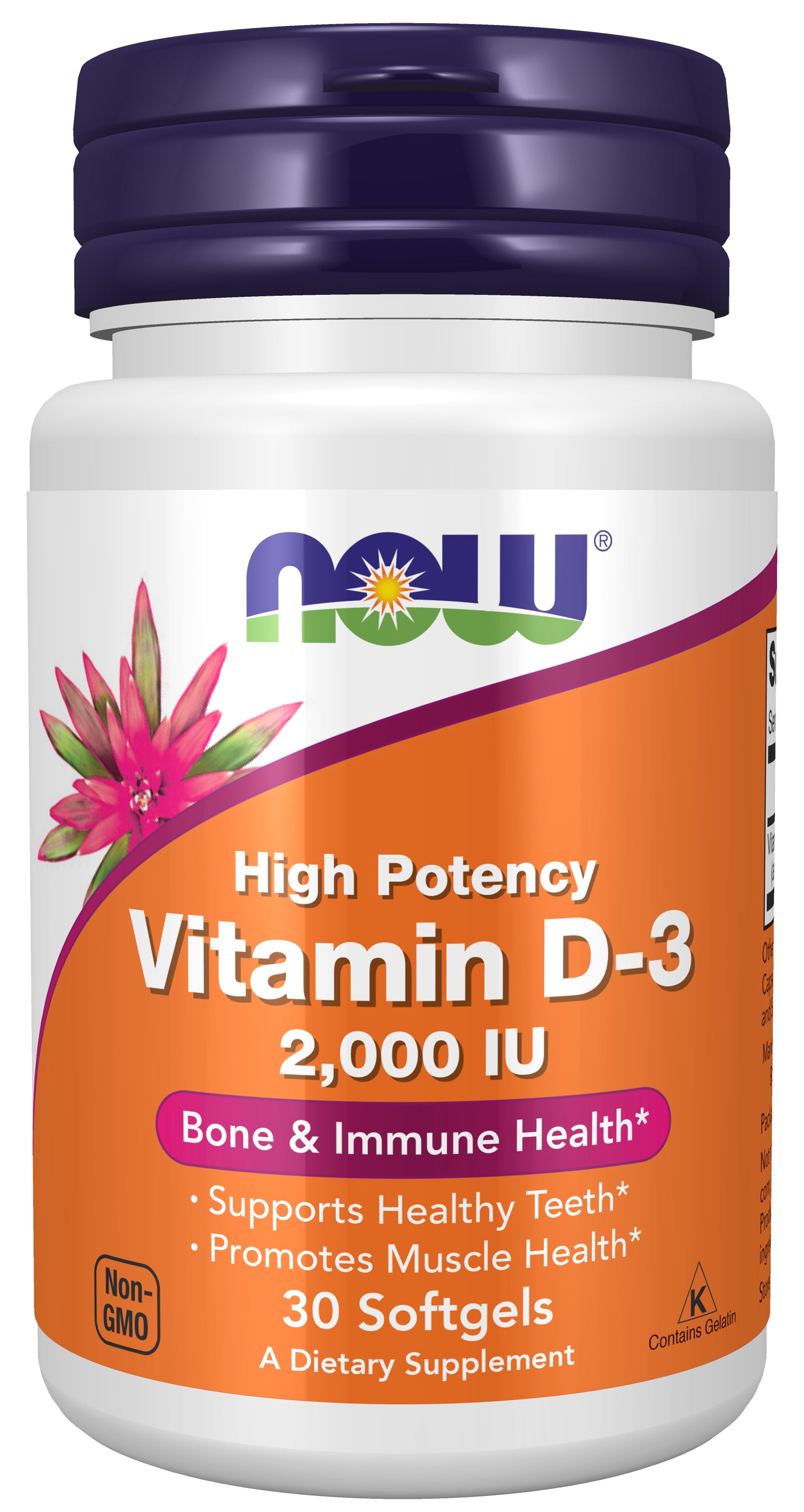 now - vitamin d-3 2,000 iu - 30 softgels