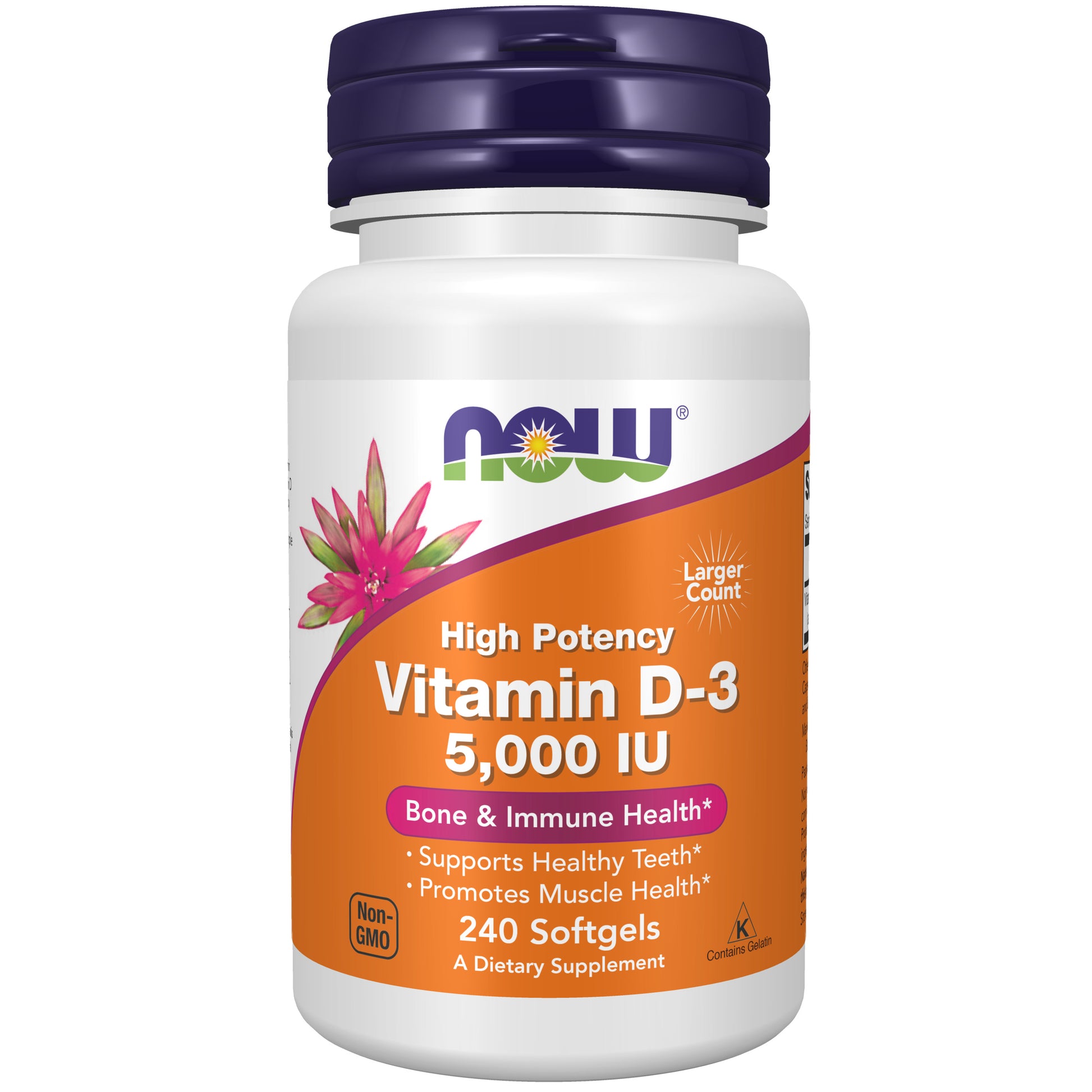 now - vitamin d-3 5,000 iu - 240 softgels