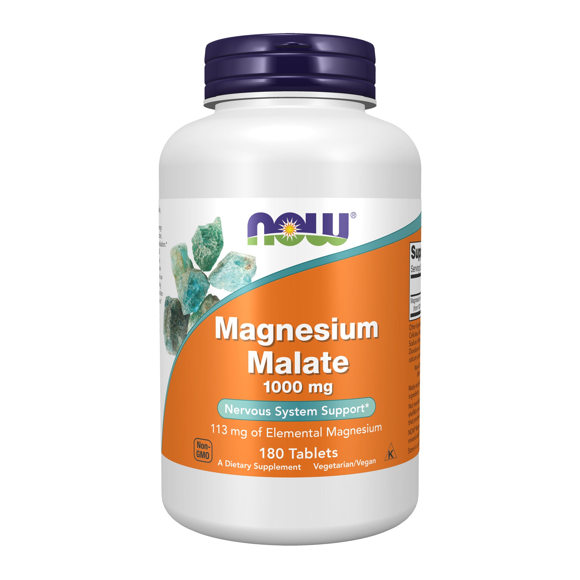 now - magnesium malate 1000 mg - 180 tablets