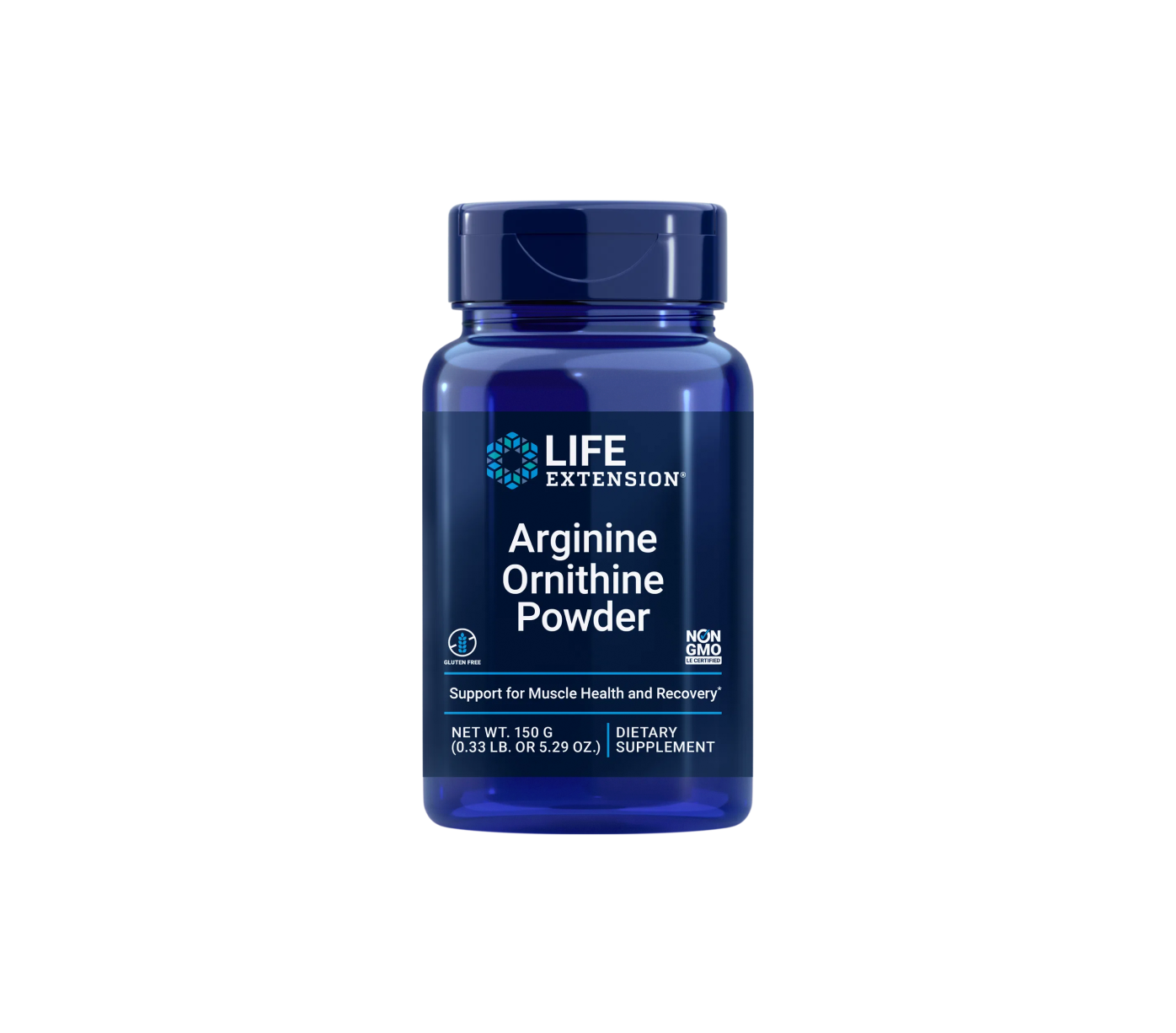 arginina ornitina en polvo - 150g - life extension