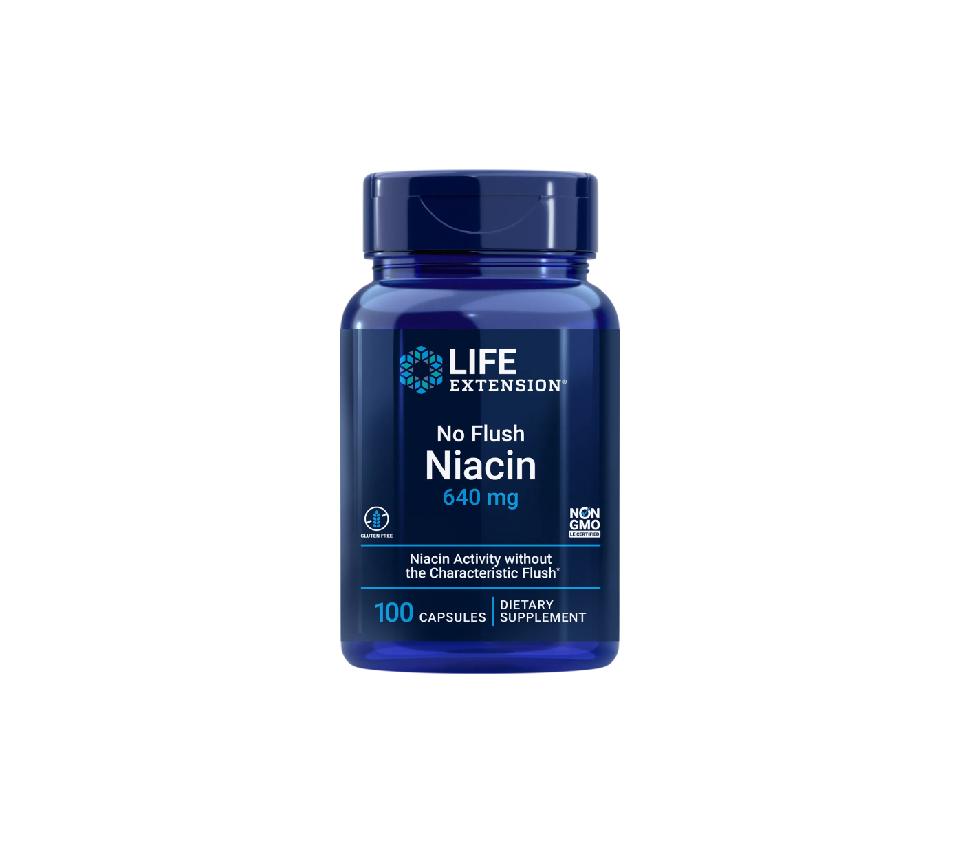 niacin sin rubor 640mg - 100 cápsulas - life extension