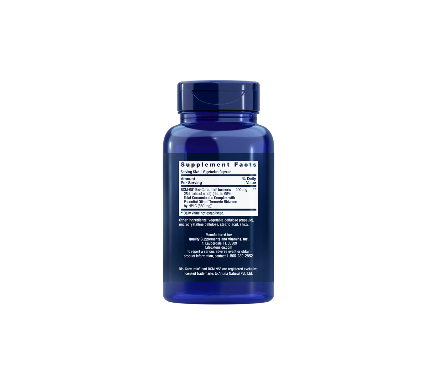 super bio-curcumina® extracto de curcumina – 60 cápsulas vegetales – life extension