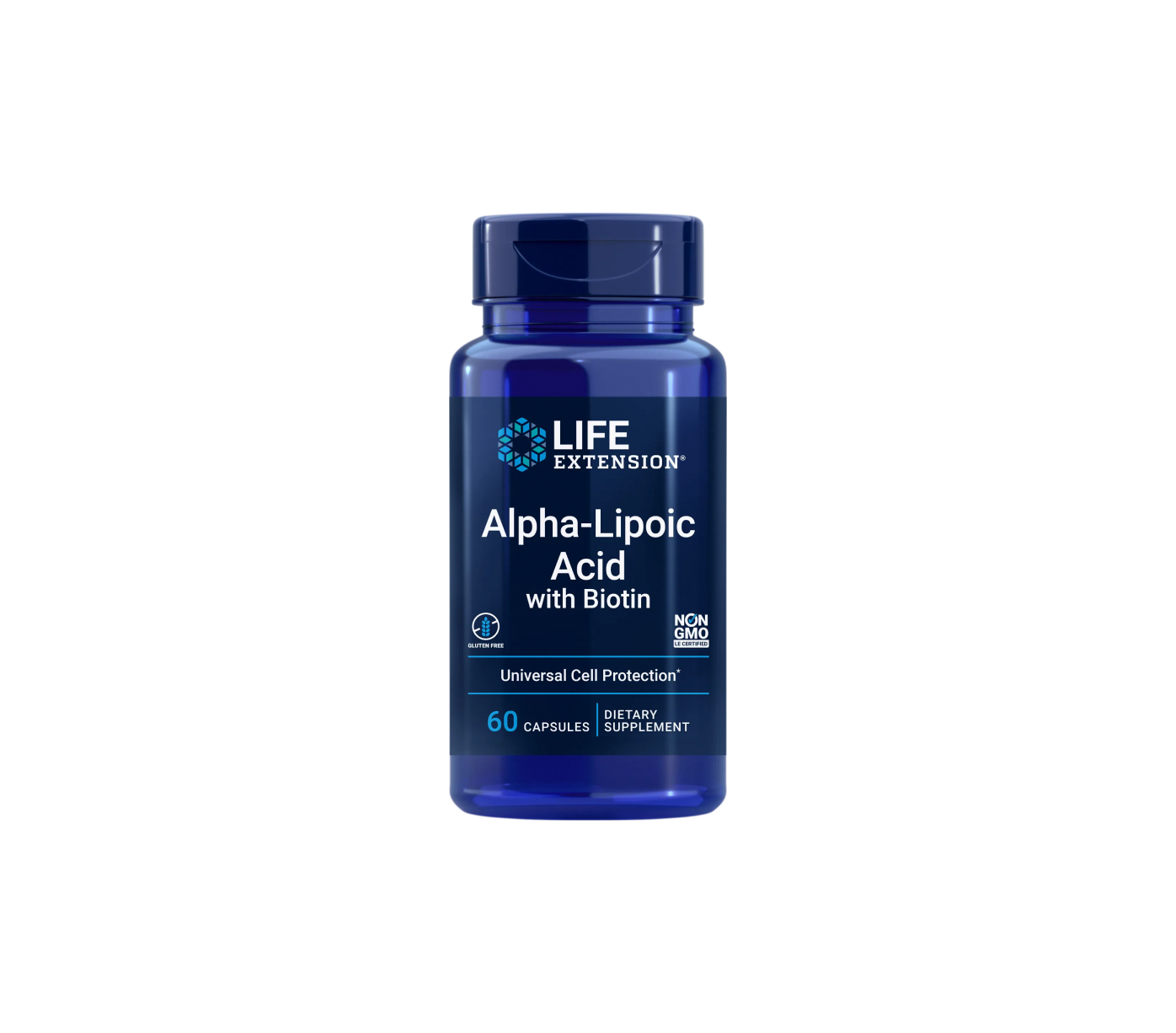 ácido alfa-lipoico con biotina - 60 cápsulas - life extension