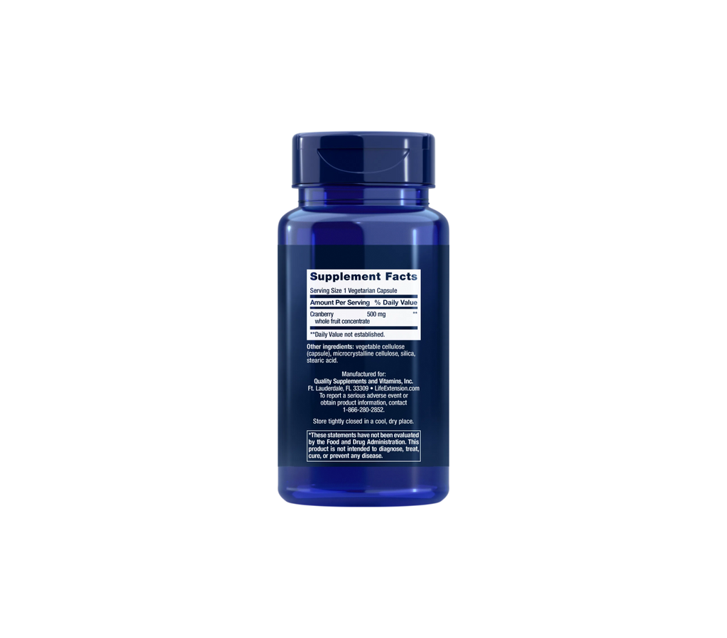 cran-max® - 60 cápsulas vegetais - life extension