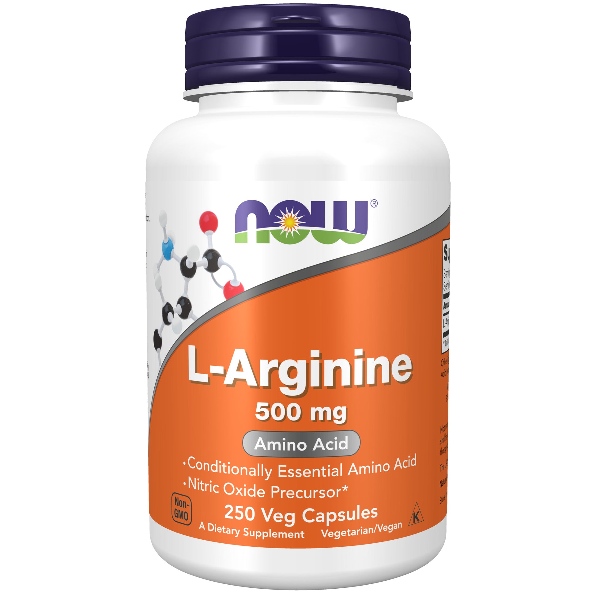 now - l-arginine 500 mg - 250 veg capsules