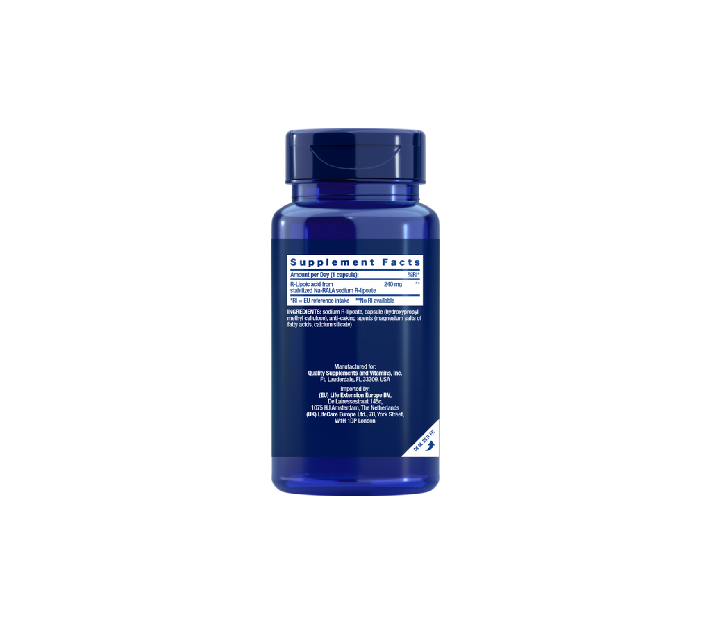 super r-lipoic acid - 60 cápsulas - life extension