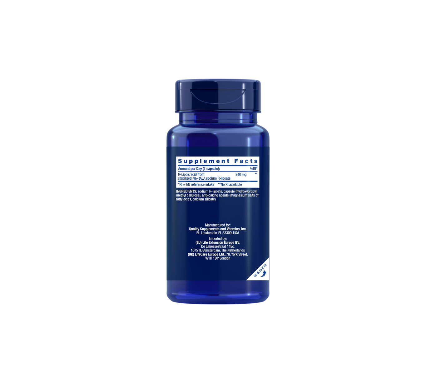 super r-lipoic acid - 60 cápsulas - life extension