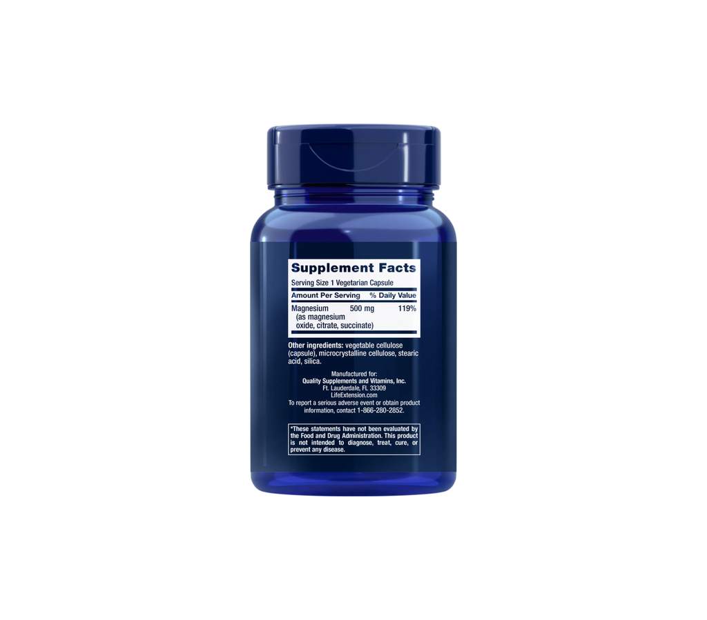 magnesium caps - 100 cápsulas - life extension