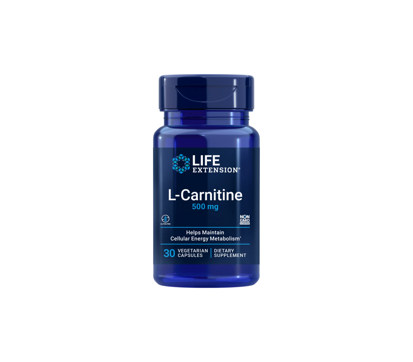l-carnitina 500mg - 30 cápsulas - life extension