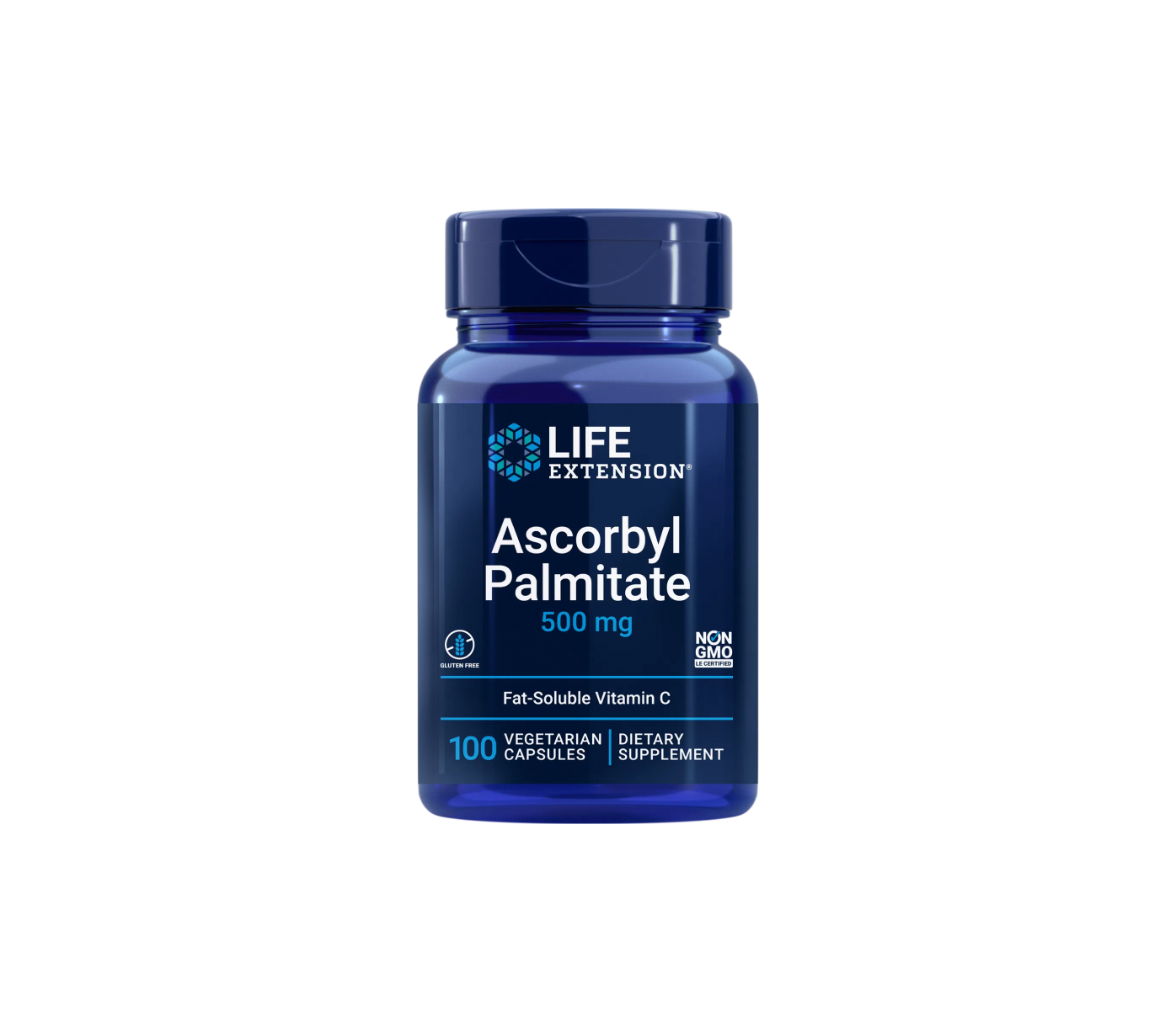 palmitato de ascorbilo 500mg - 100 cápsulas vegetales - life extension