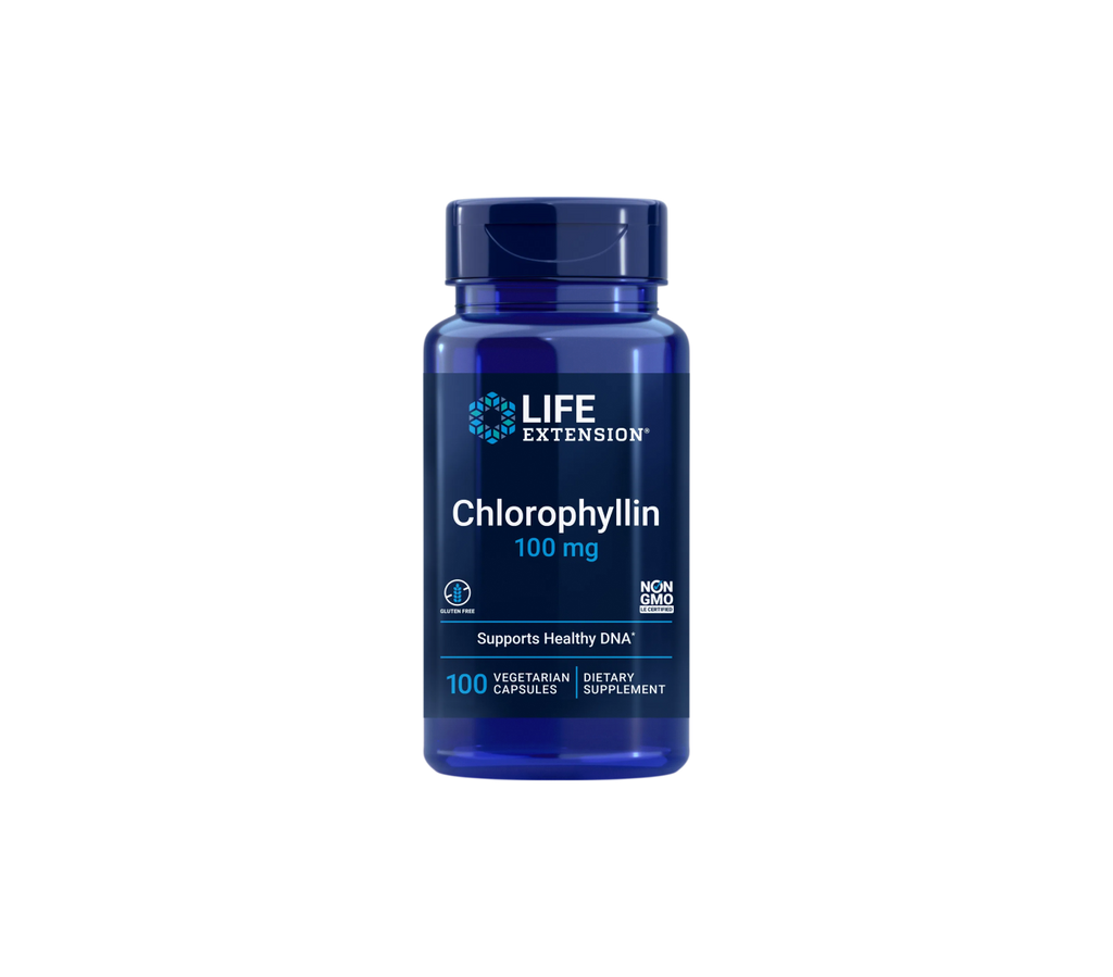 clorofilina 100mg - 100 cápsulas vegetales - life extension