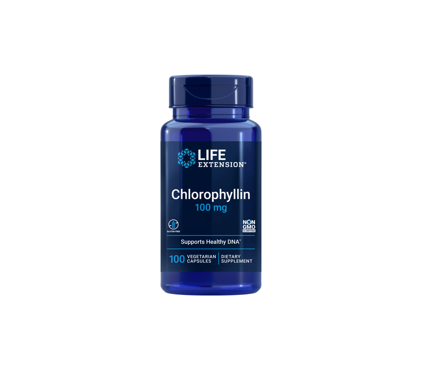 clorofilina 100mg - 100 cápsulas vegetales - life extension