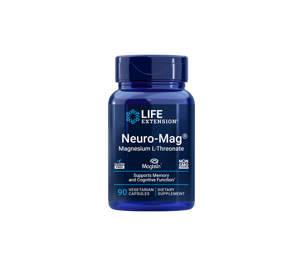 neuro-mag® magnesio l-treonato - 90 cápsulas - life extension