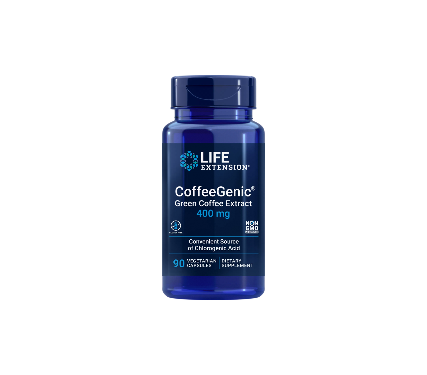coffeegenic® extracto de café verde 400mg - 90 cápsulas vegetales - life extension