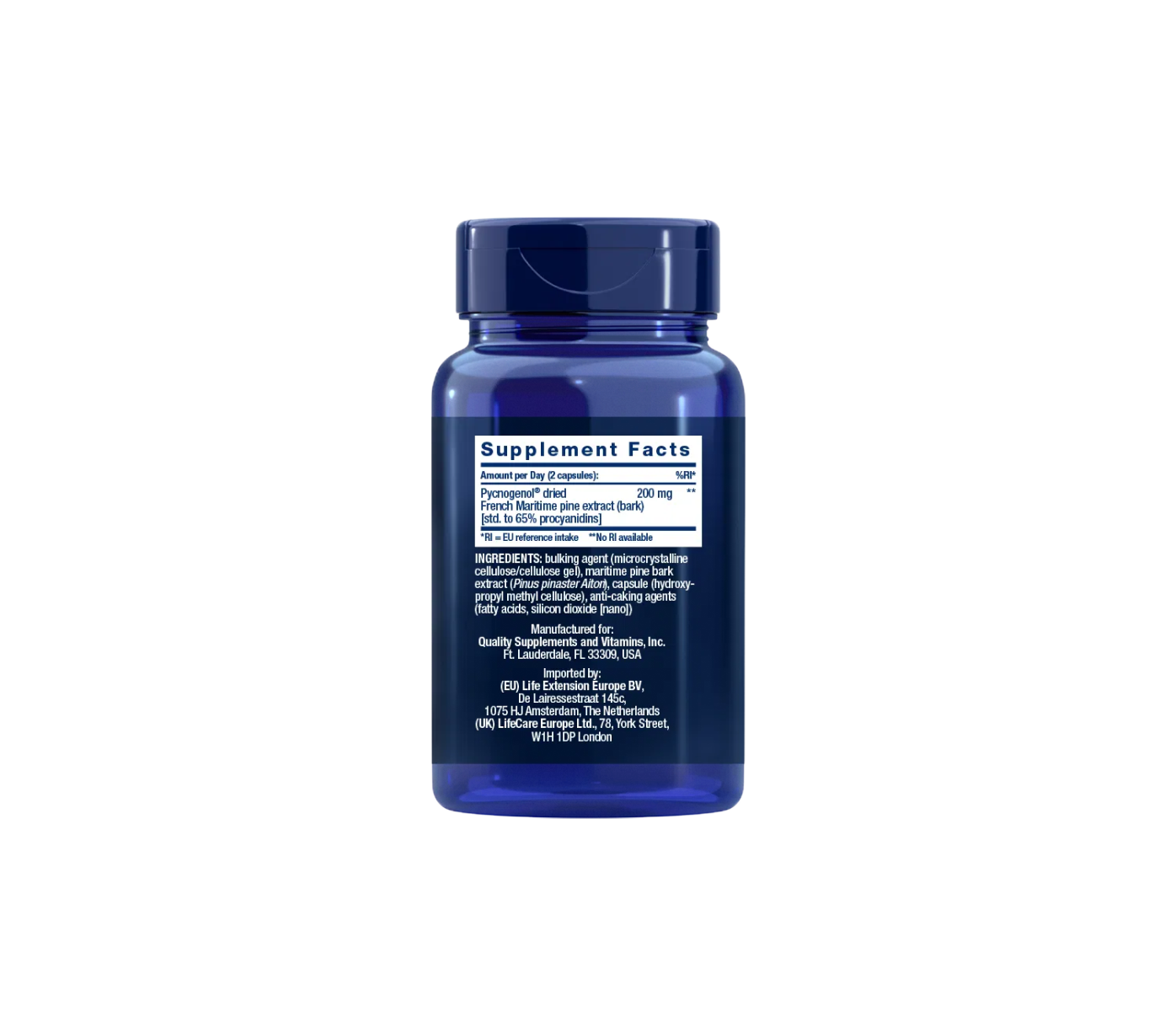 Pycnogenol® 100mg - 60 cápsulas vegetales - Life Extension