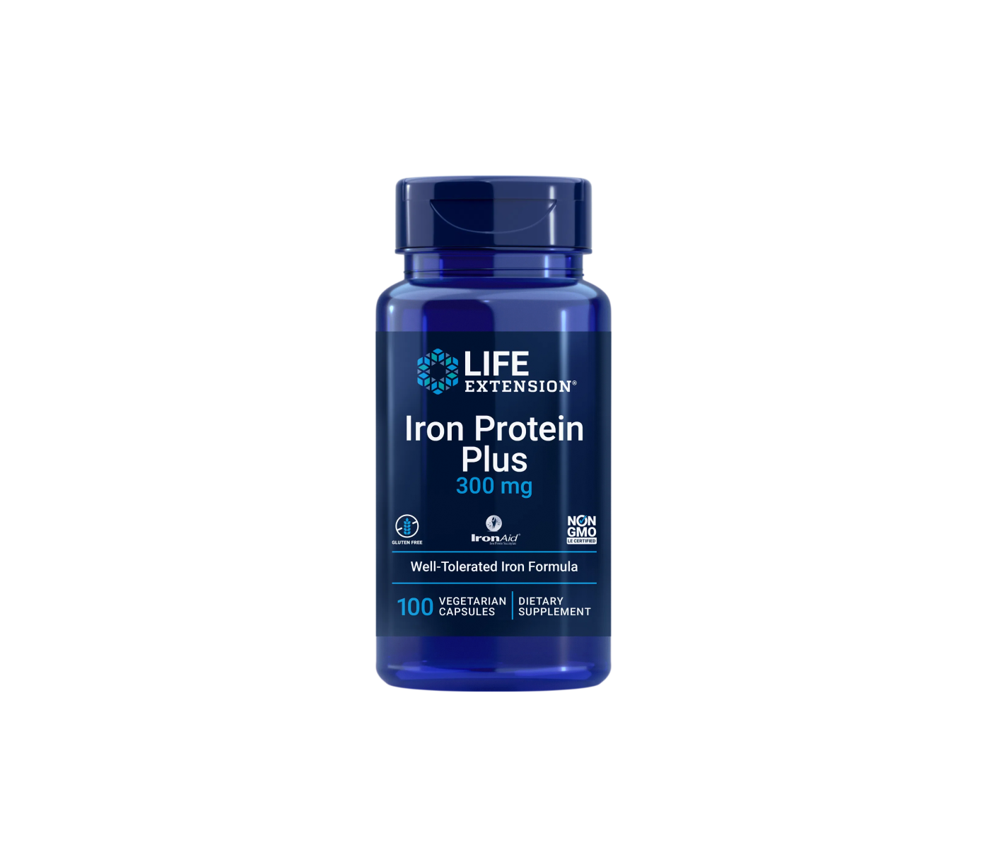 iron protein plus - 100 cápsulas vegetais - life extension
