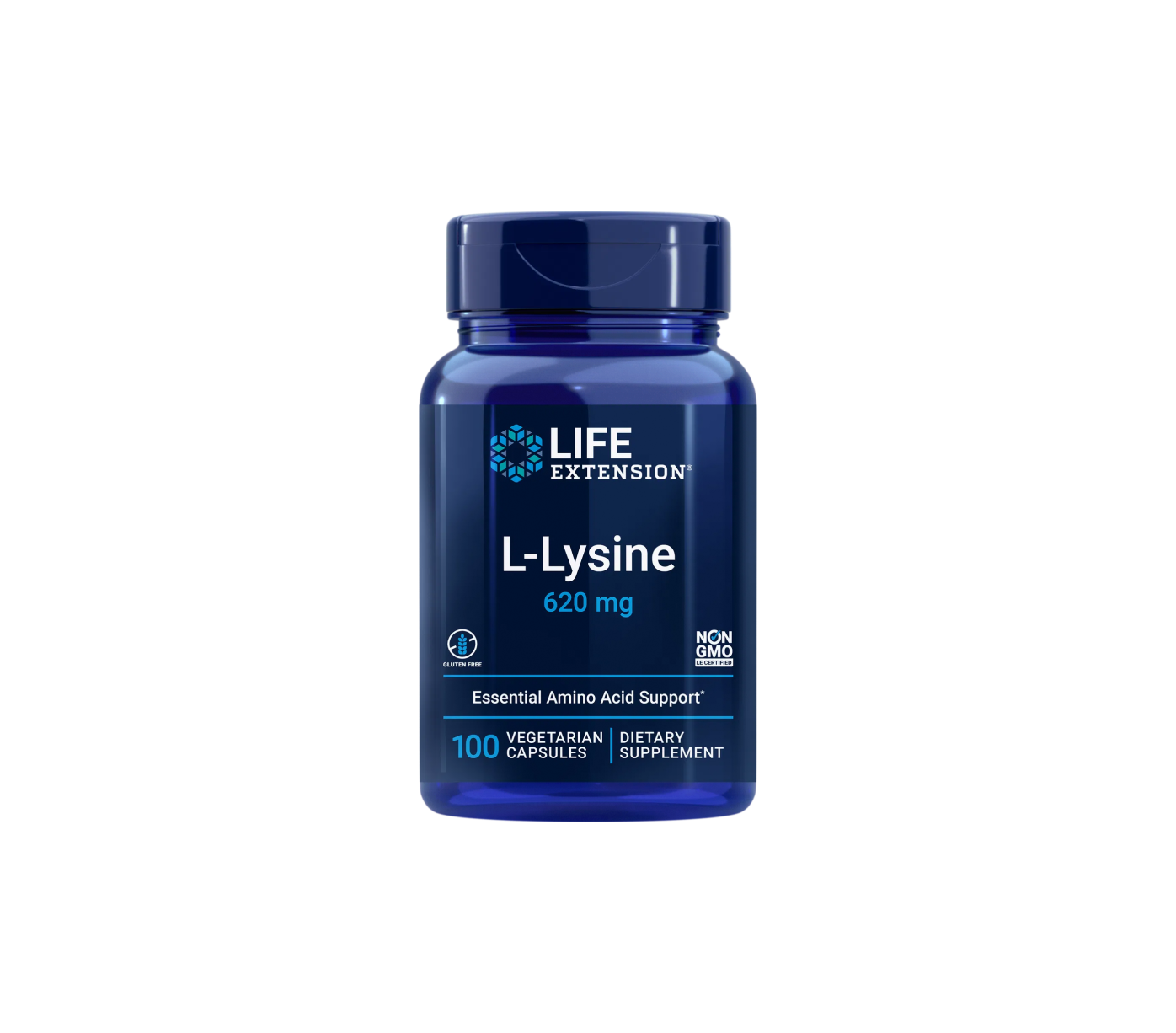 L-lisina 620 mg - 100 cápsulas vegetales - Life Extension