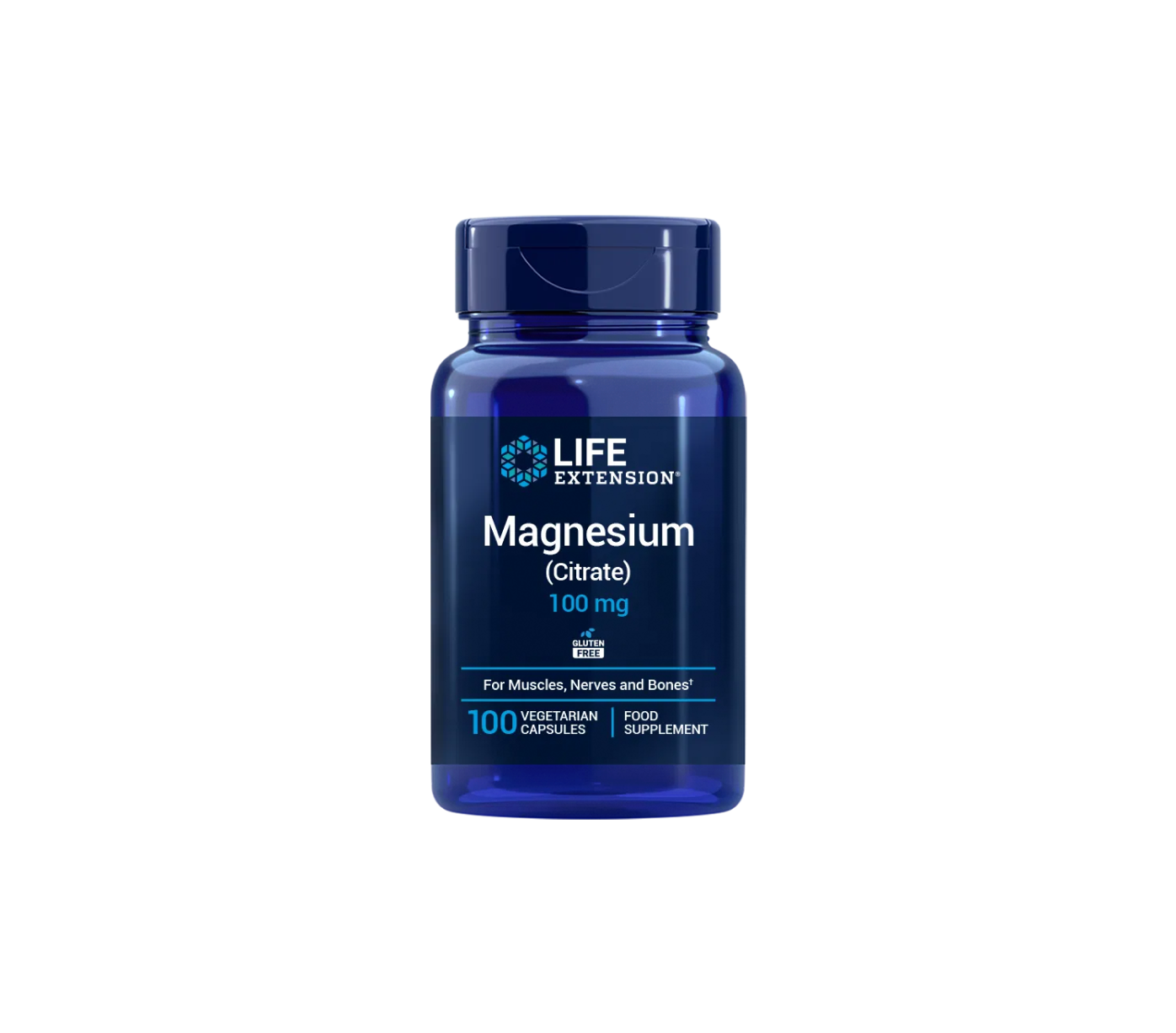 magnesio (citrato) 100mg - 100 cápsulas - life extension