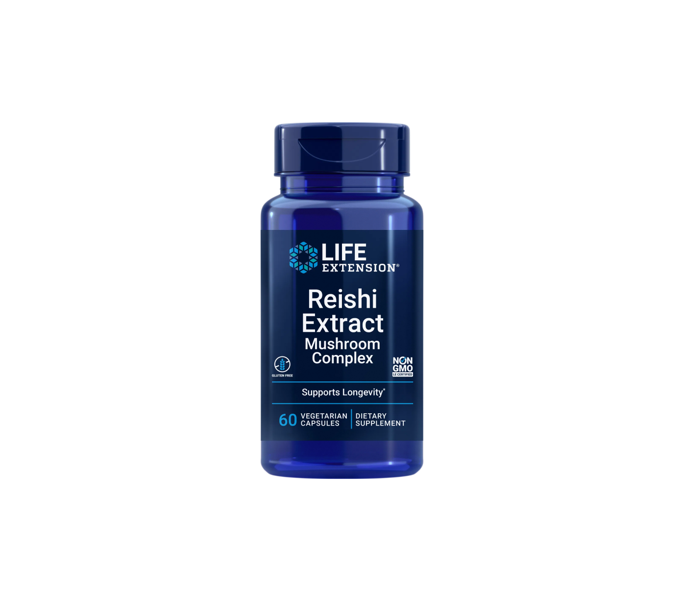 complejo de hongos con extracto de reishi - 60 cápsulas vegetales - life extension