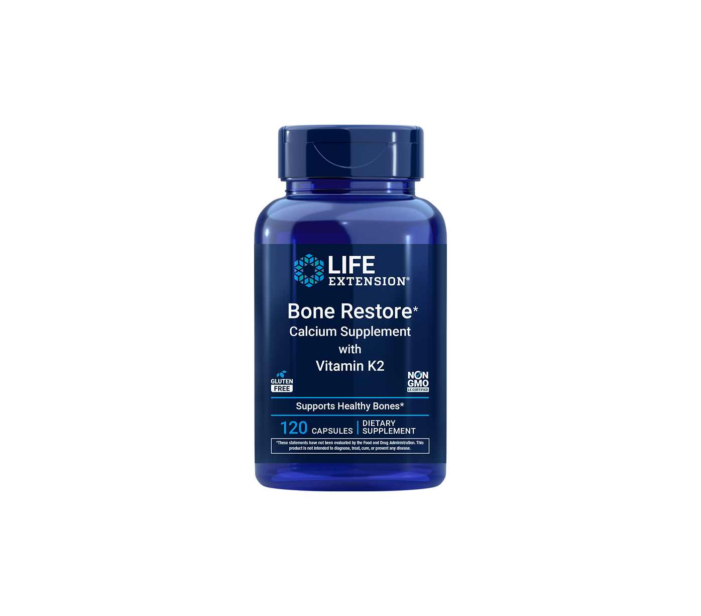 bone restore with vitamin k2 - 120 cápsulas - life extension