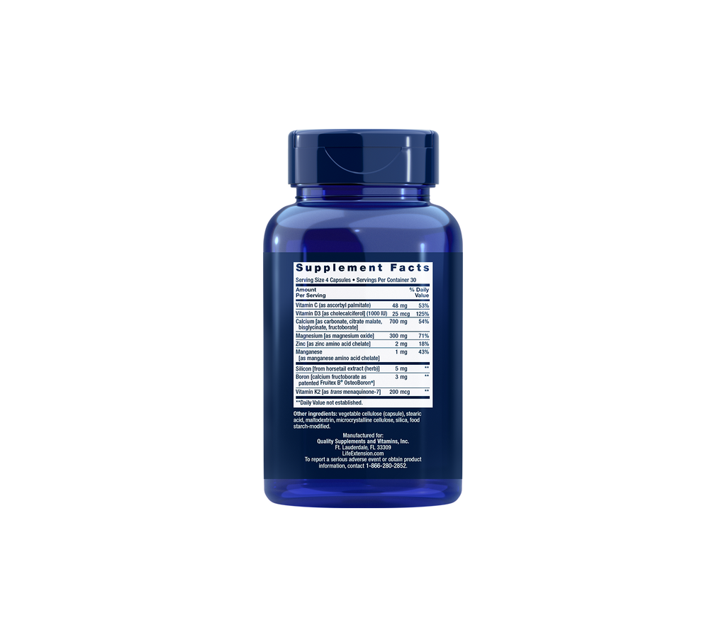 bone restore with vitamin k2 - 120 cápsulas - life extension