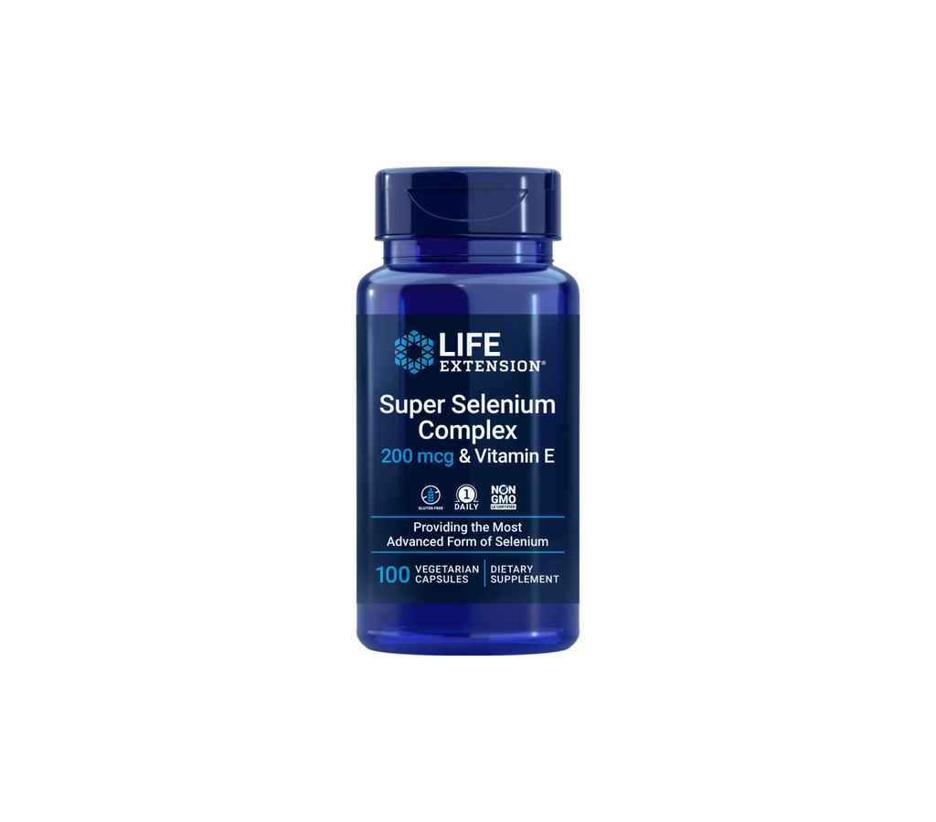 super selenium complex & vitamin E - 100 cápsulas vegetais - life extension