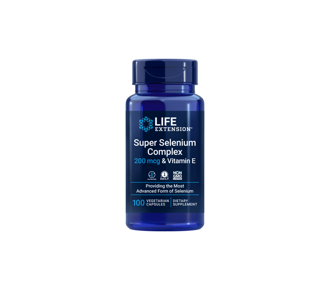 super selenium complex & vitamin E - 100 cápsulas vegetais - life extension