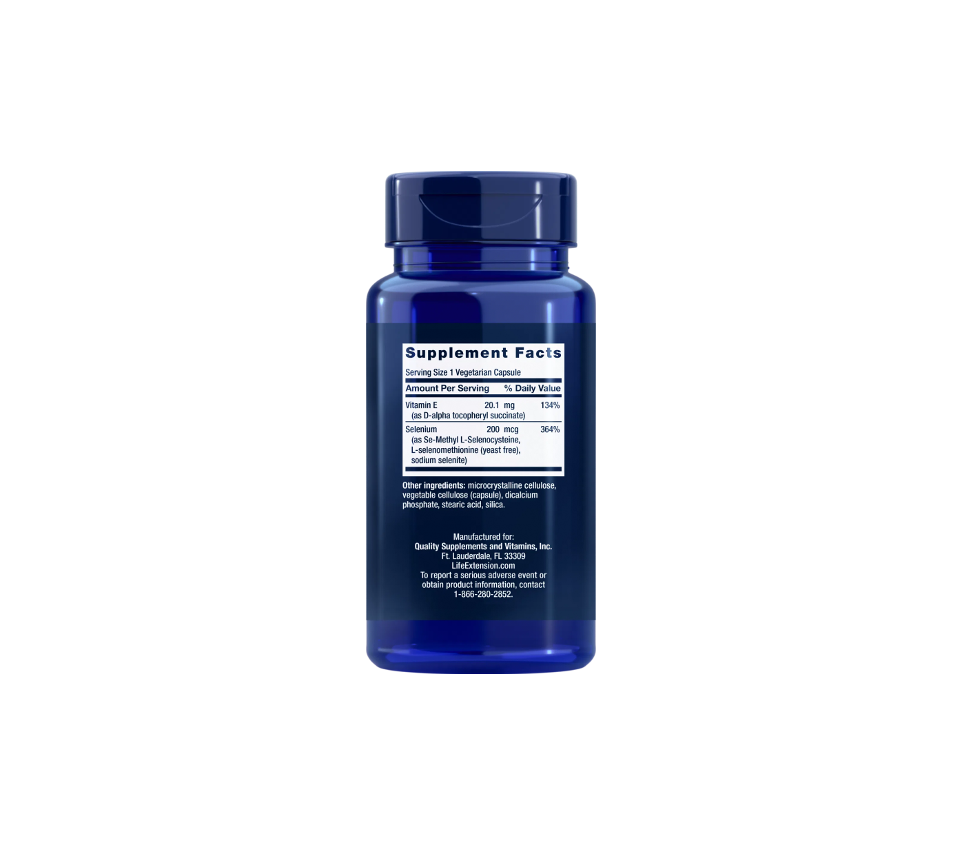 super selenium complex & vitamin E - 100 cápsulas vegetais - life extension