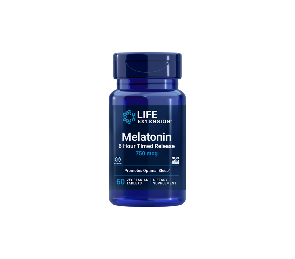 Melatonina de liberación sostenida 6 horas 750mcg - 60 cápsulas - Life Extension