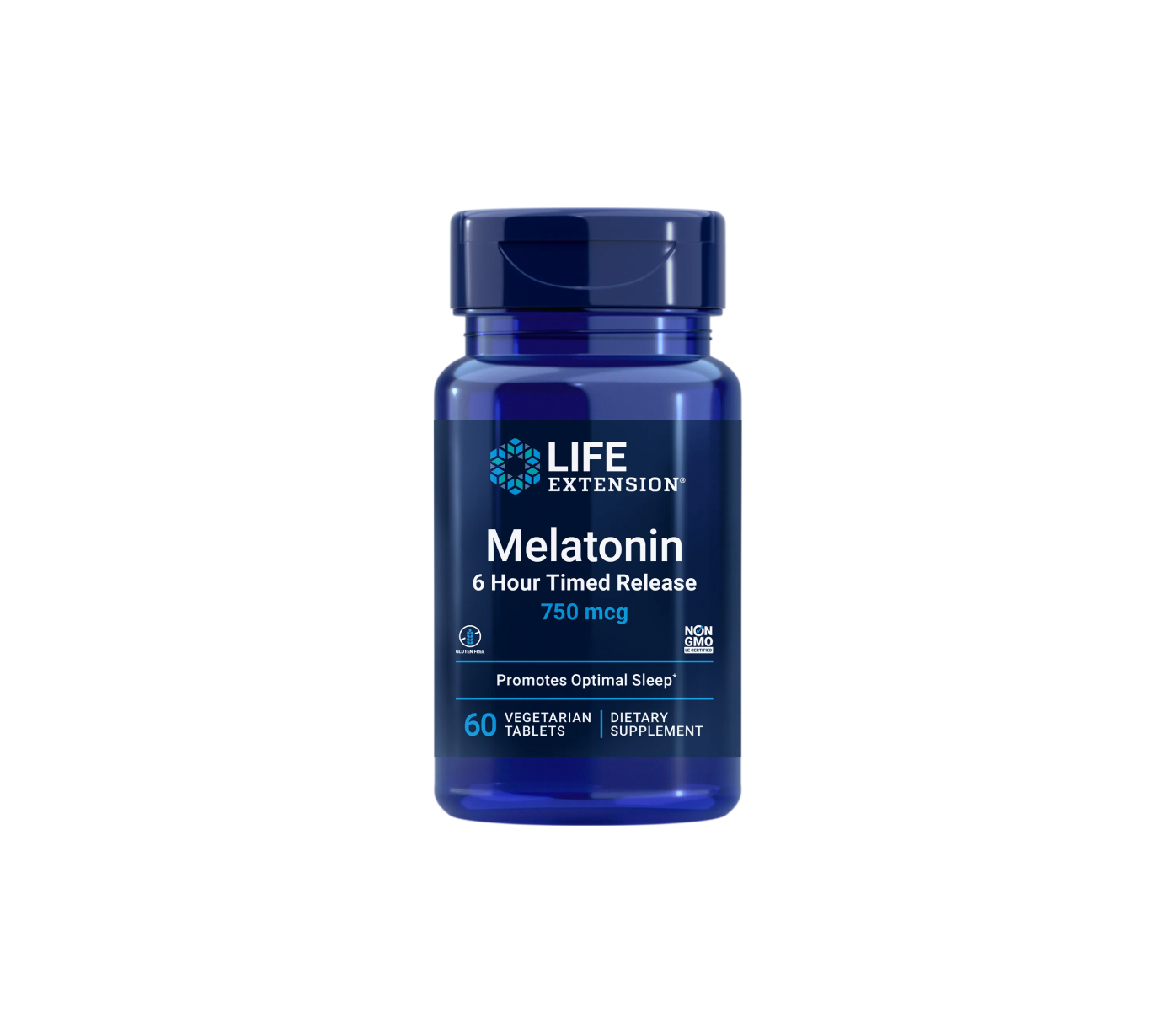 Melatonina de liberación sostenida 6 horas 750mcg - 60 cápsulas - Life Extension