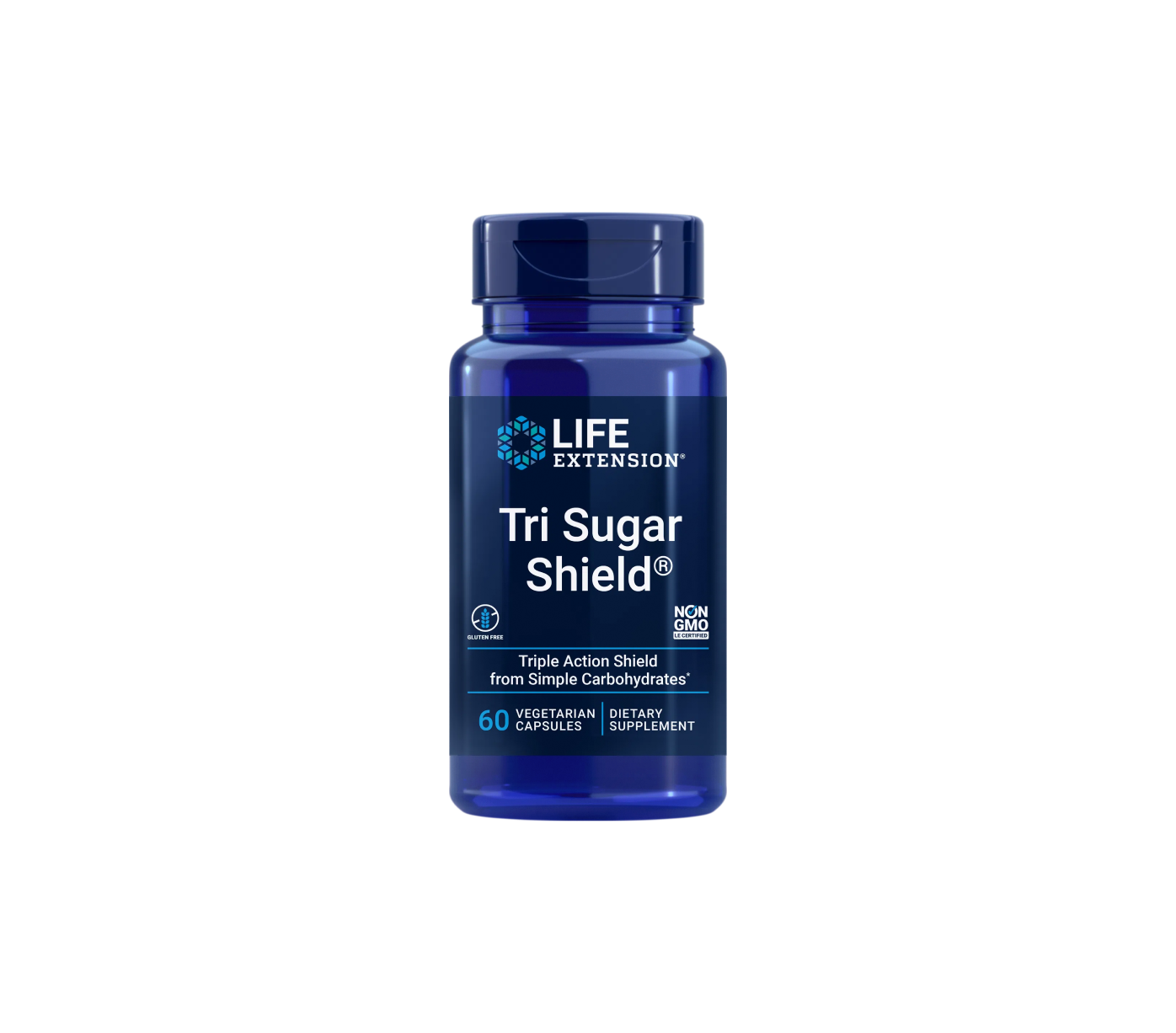 tri sugar shield™ - 60 cápsulas vegetais - life extension