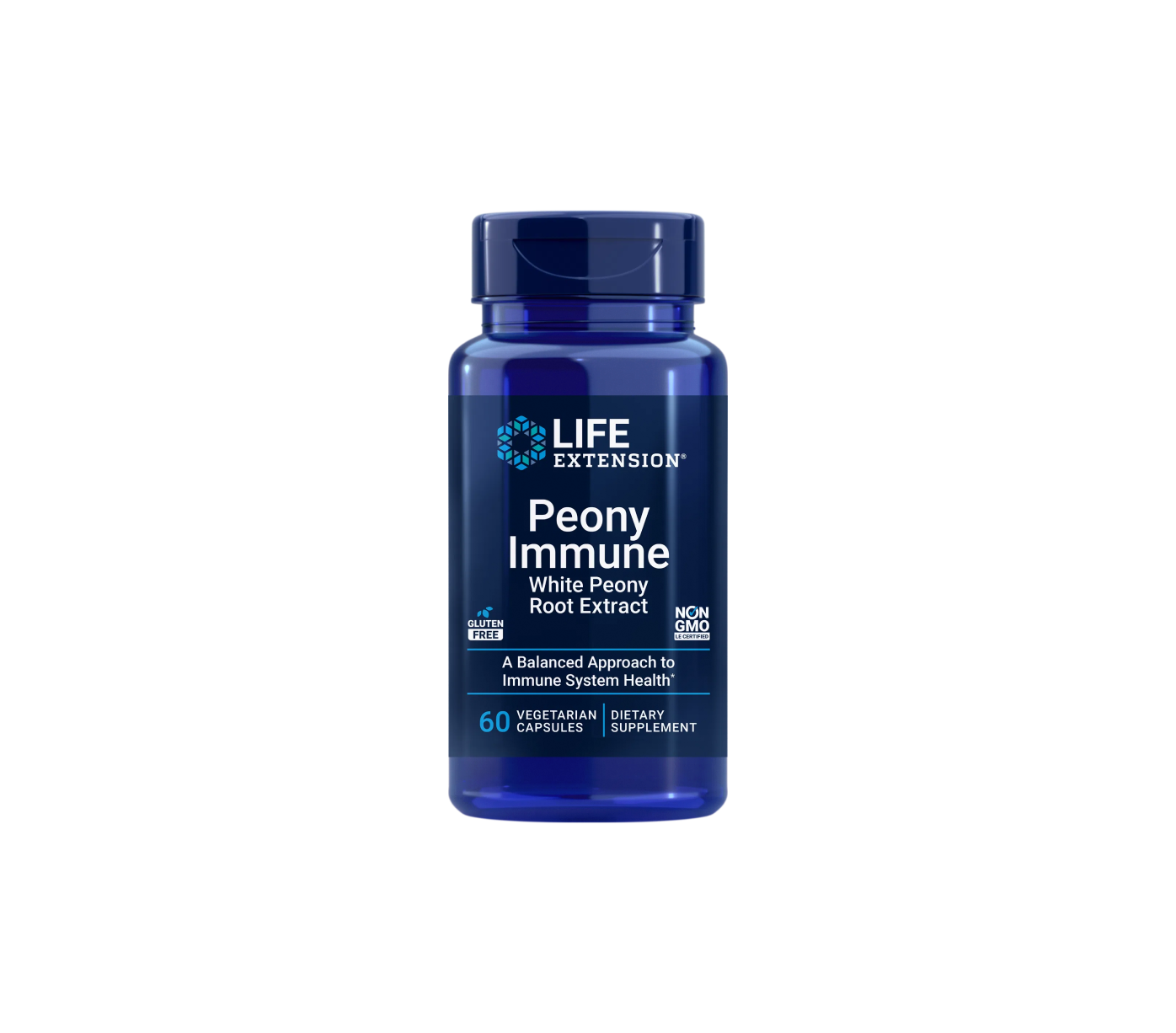 peony immune - 60 cápsulas vegetales - life extension