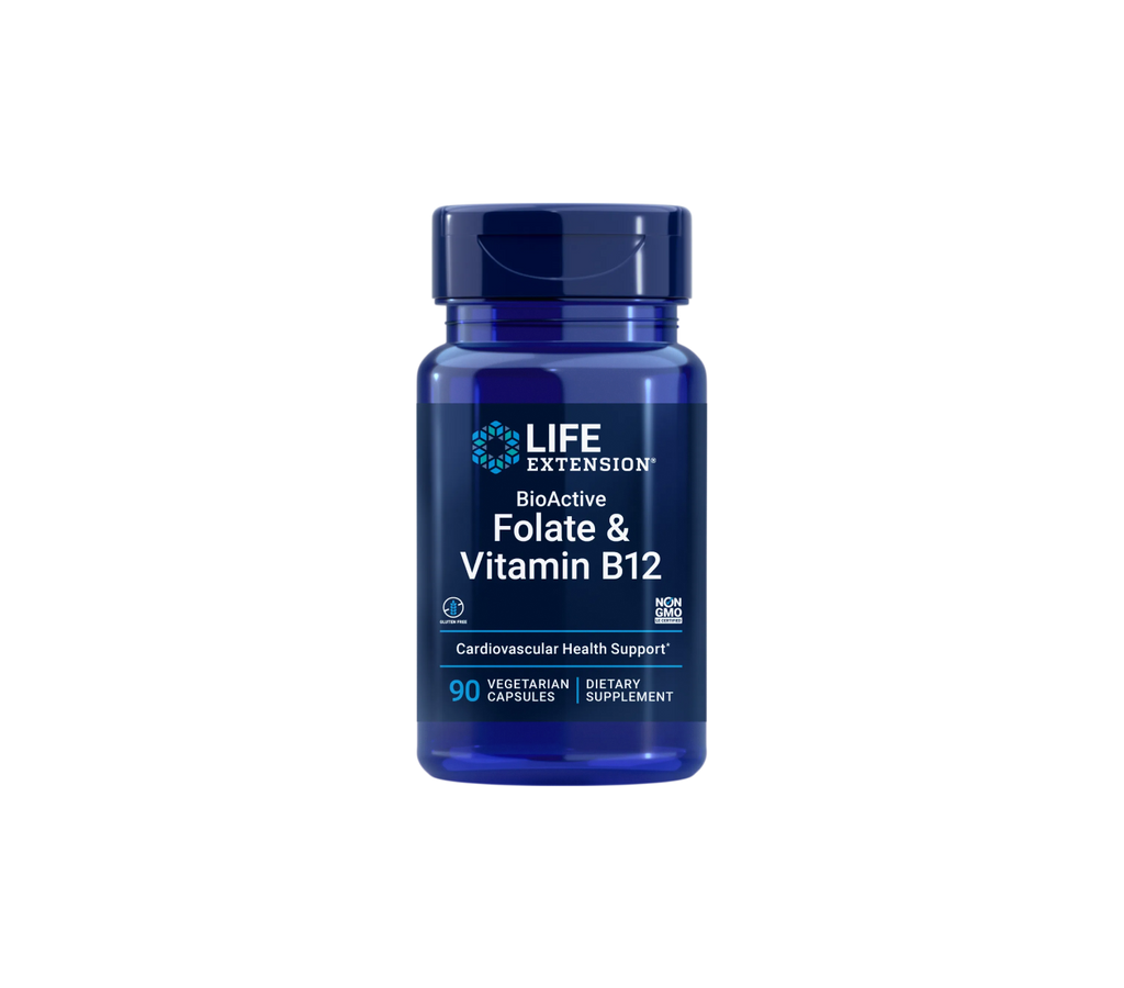 Folato bioactivo y vitamina B12 - 90 cápsulas - life extension