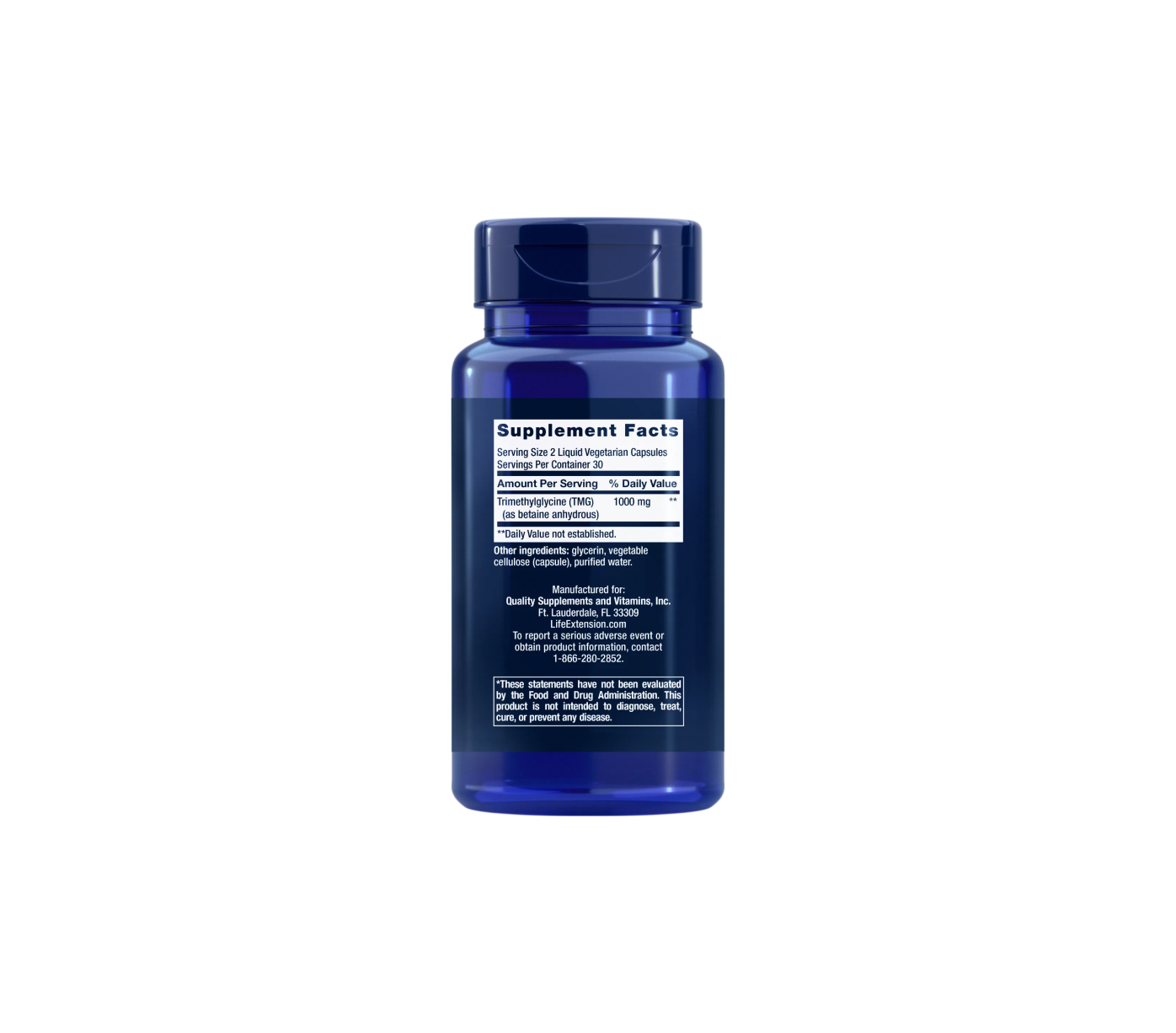 TMG - 60 cápsulas - life extension