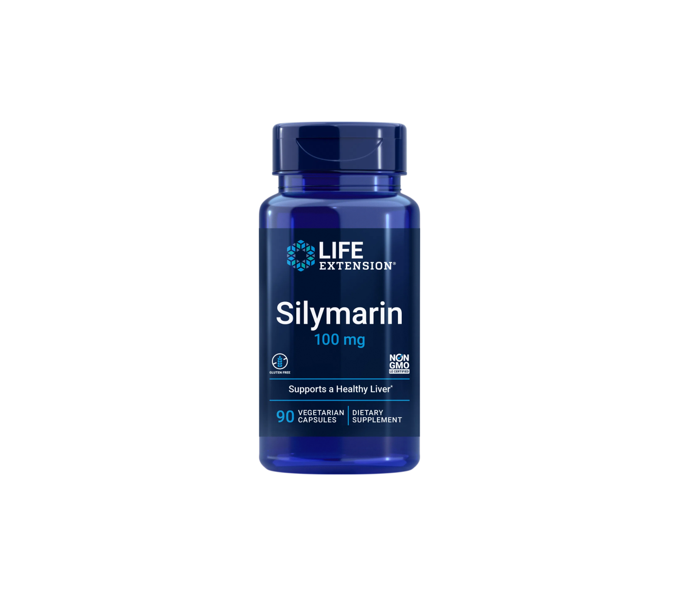 silimarina 100 mg - 90 cápsulas vegetales - life extension