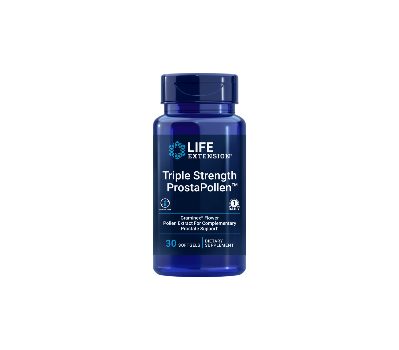 triple strength prostapollen - 30 cápsulas blandas - life extension