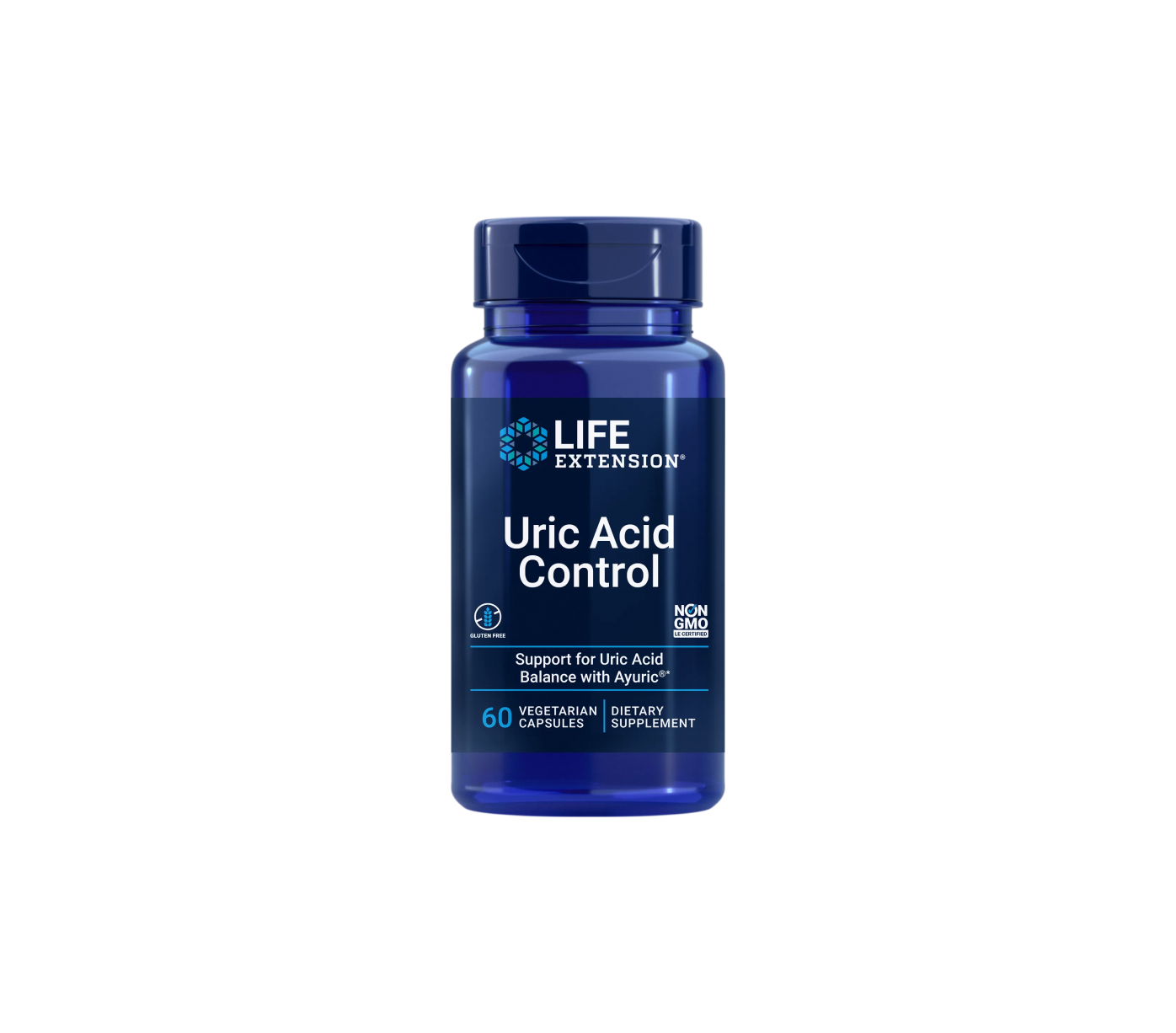 uric acid control - 60 cápsulas vegetales - life extension