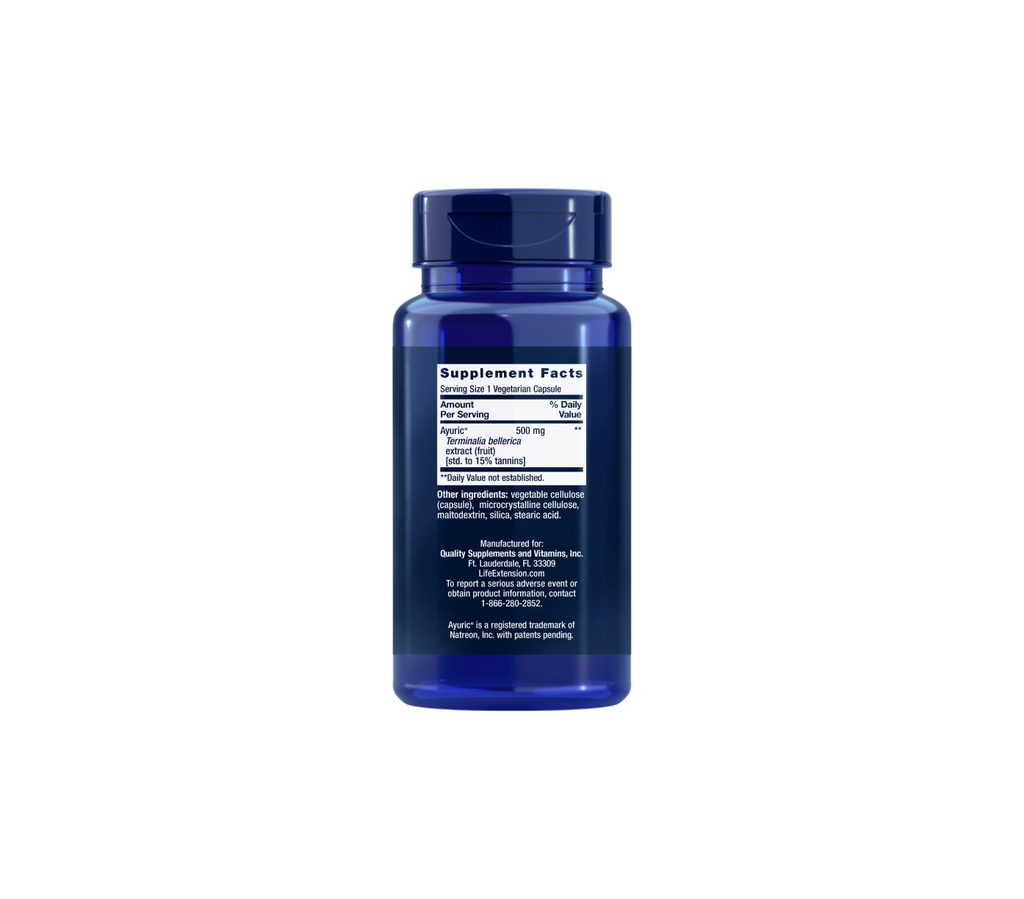 uric acid control - 60 cápsulas vegetales - life extension