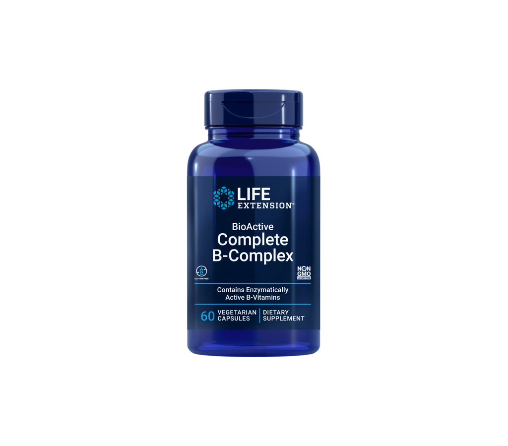 bioactive complete b-complex - 60 cápsulas vegetales - life extension