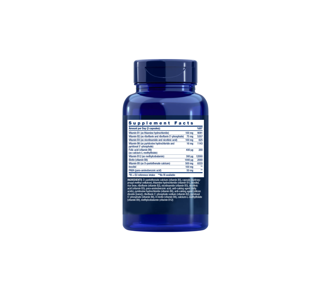 bioActive complete b-complex - 90 cápsulas - life extension