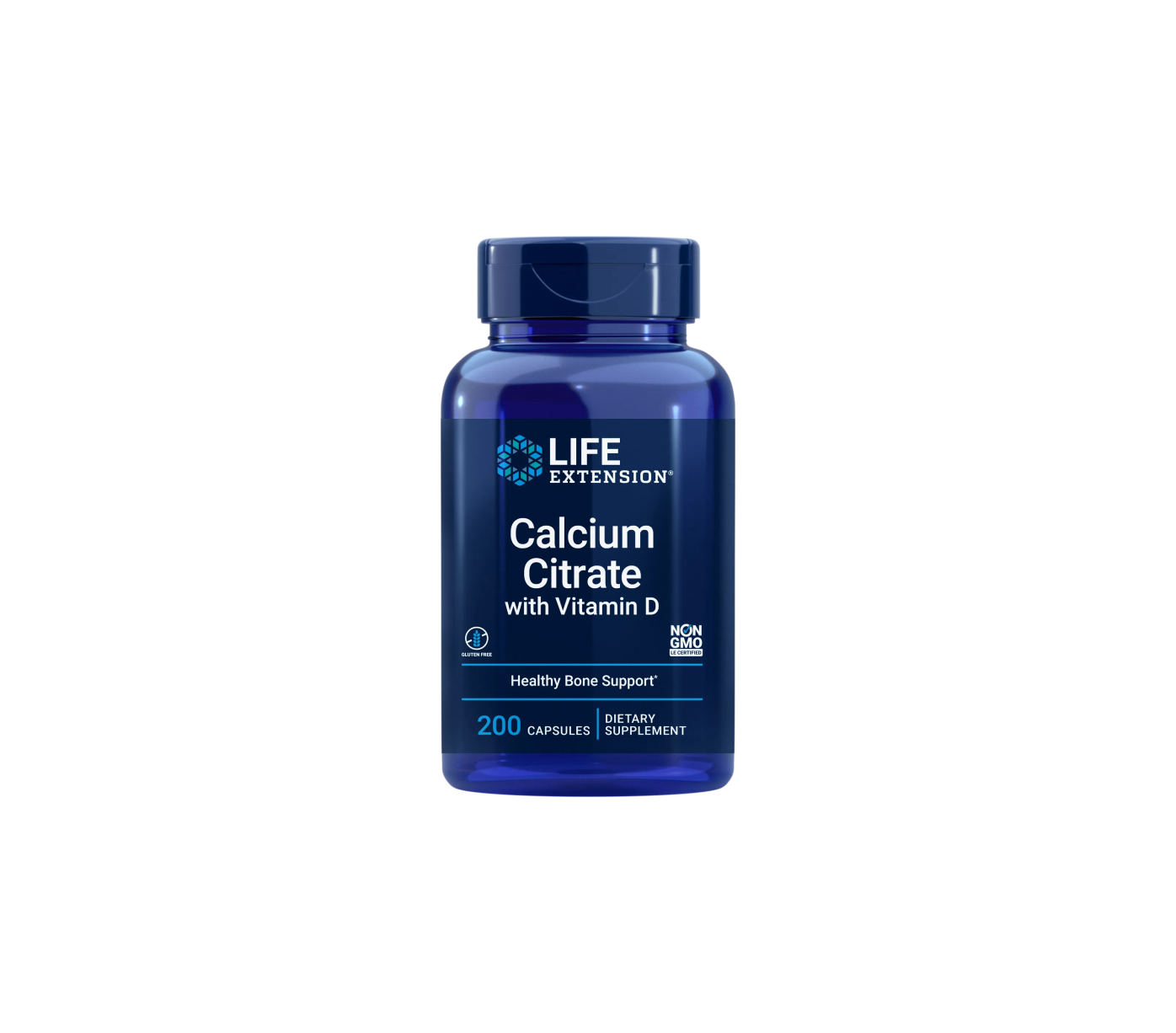 citrato de calcio con vitamina d - 200 cápsulas - life extension
