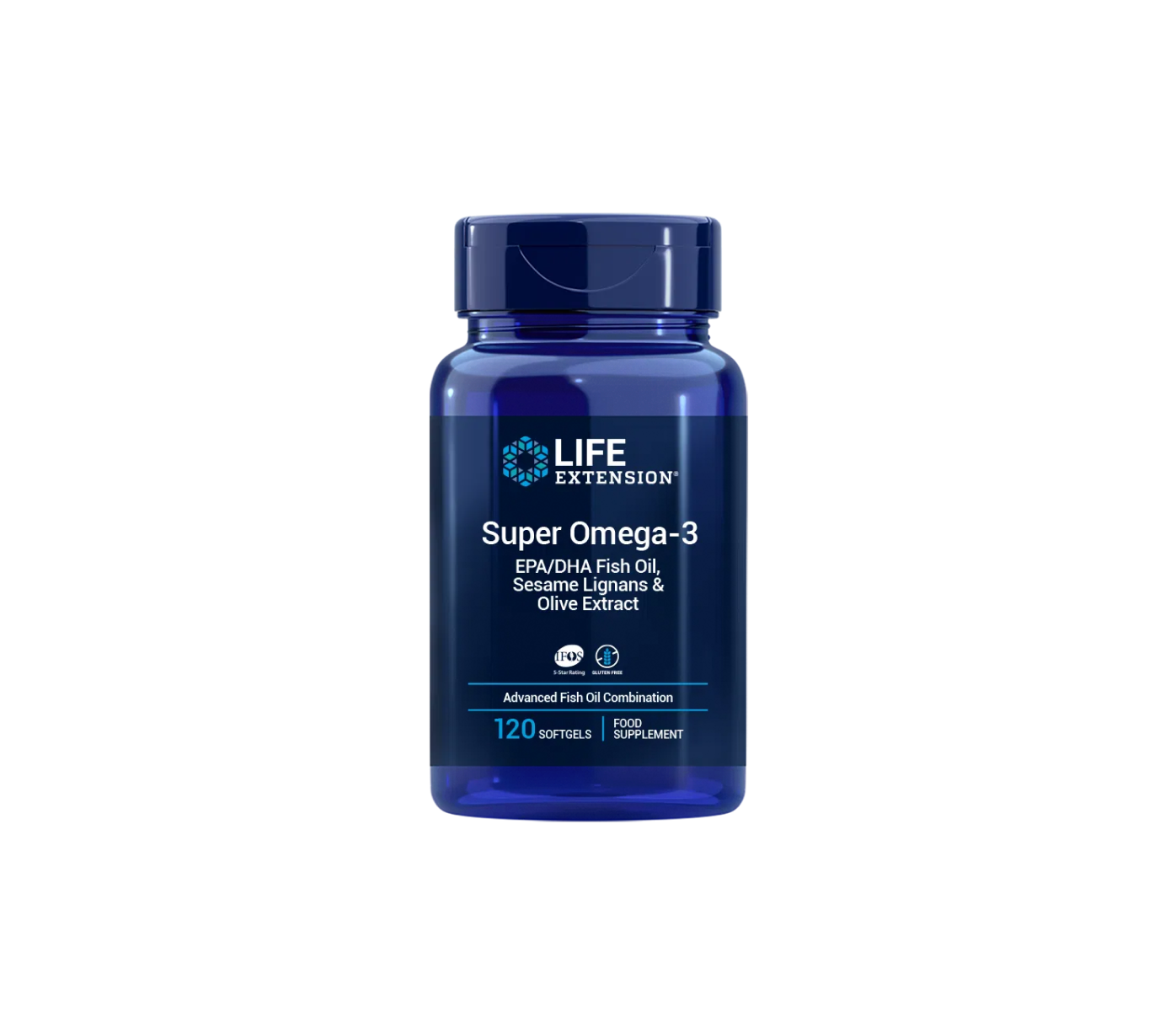 super omega-3 EPA/DHA con lignanos de sésamo y extracto de oliva - 120 cápsulas blandas - life extensions
