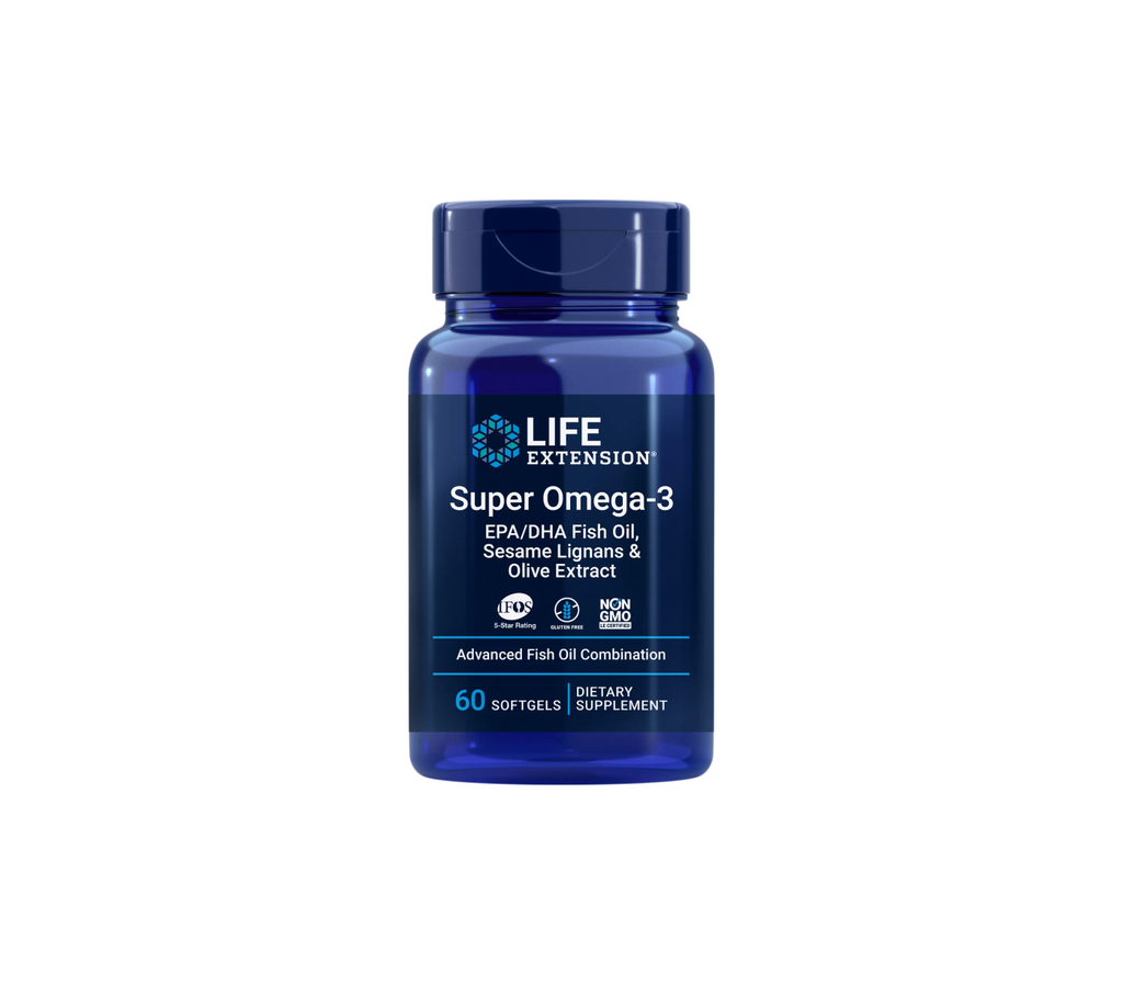 super omega-3 EPA/DHA - 60 cápsulas blandas - life extension